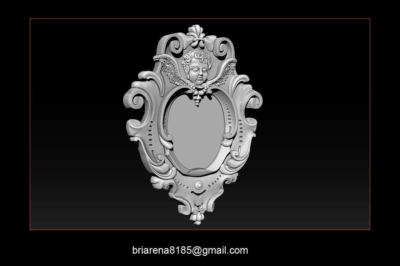 3D Frame - Wood Carving STL Model for CNC Router 3D print model_6