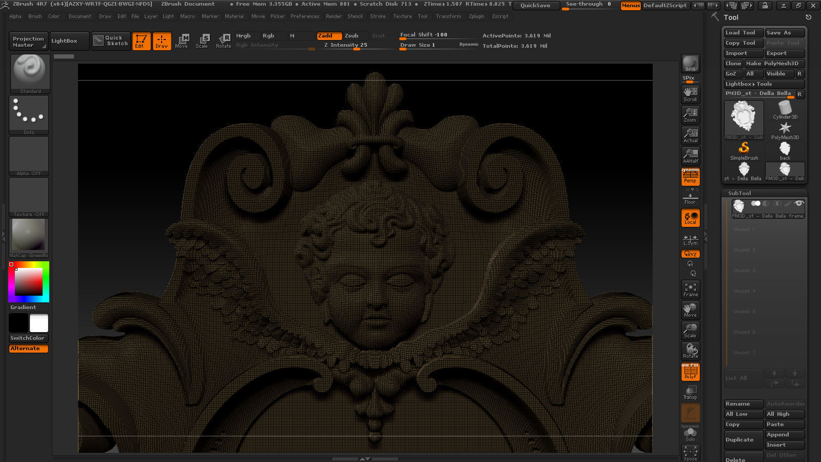 3D Frame - Wood Carving STL Model for CNC Router 3D print model_26