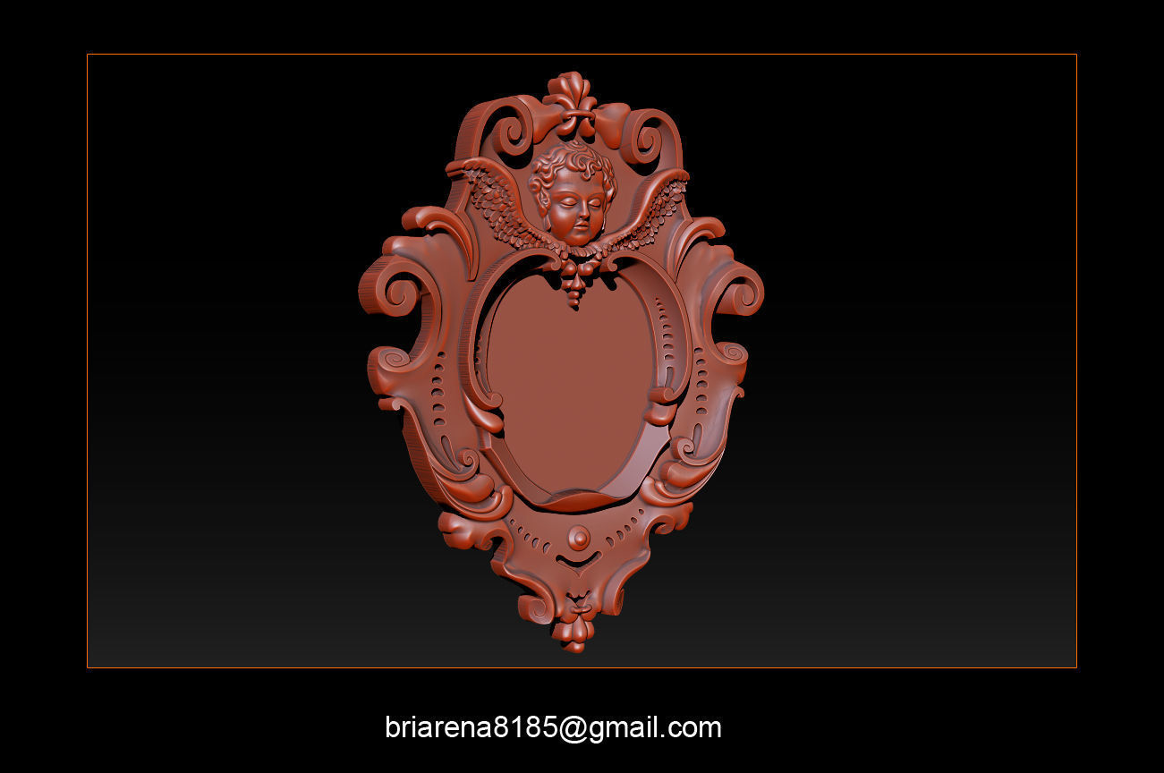 3D Frame - Wood Carving STL Model for CNC Router 3D print model_3