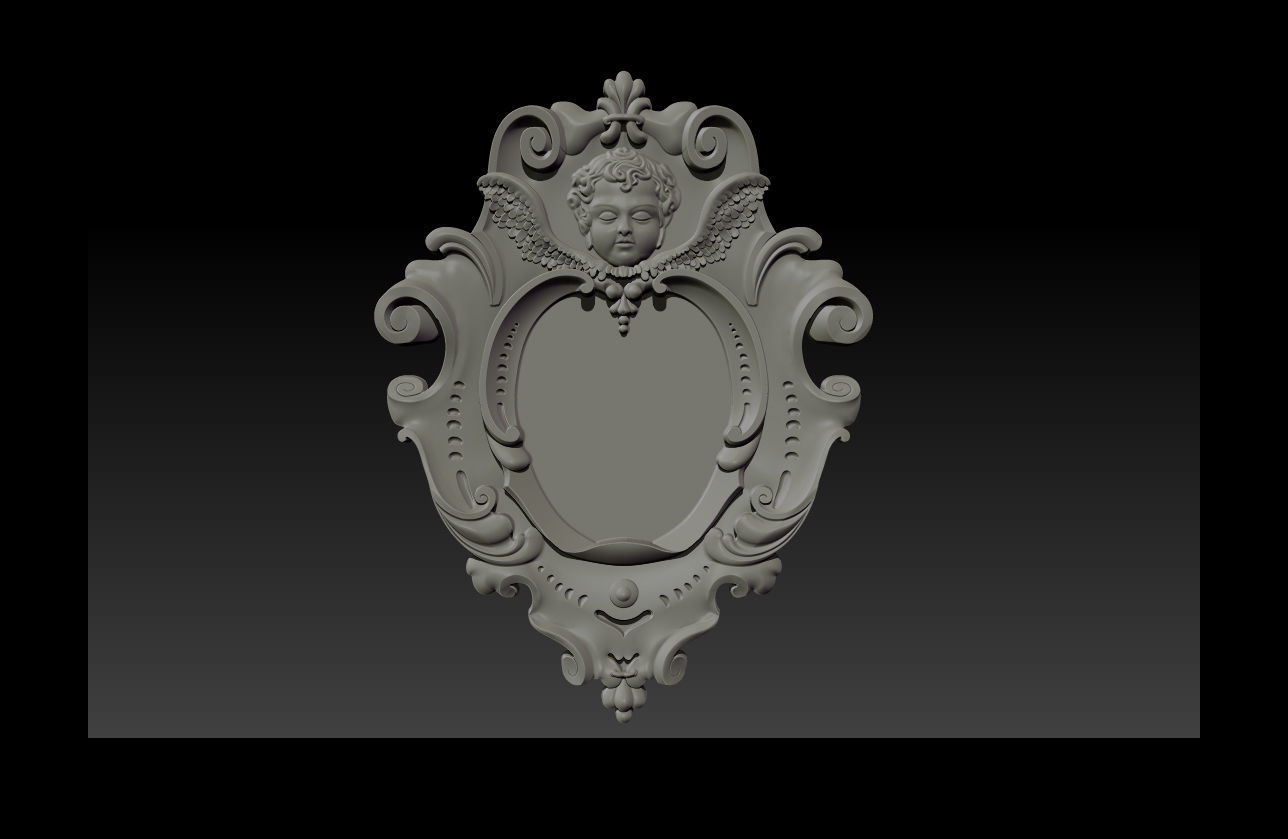3D Frame - Wood Carving STL Model for CNC Router 3D print model_20
