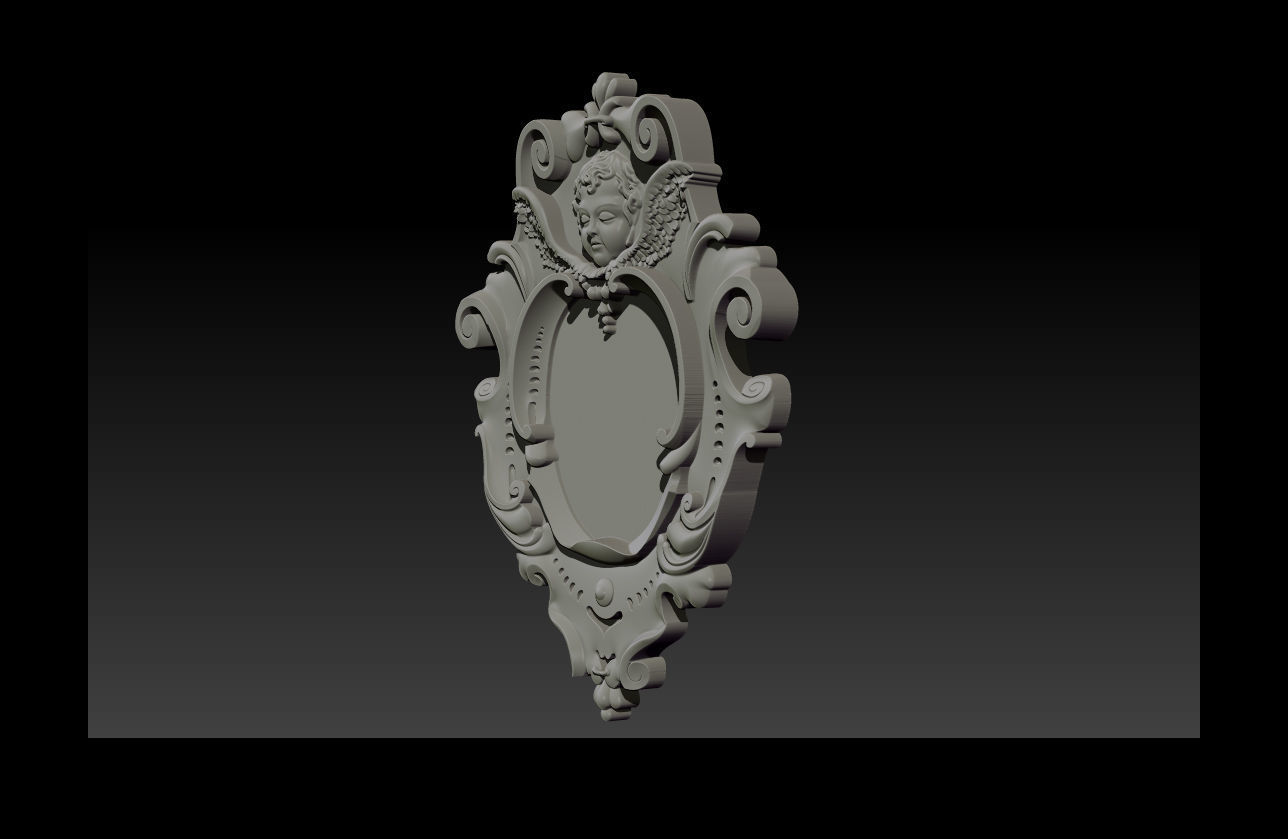 3D Frame - Wood Carving STL Model for CNC Router 3D print model_19