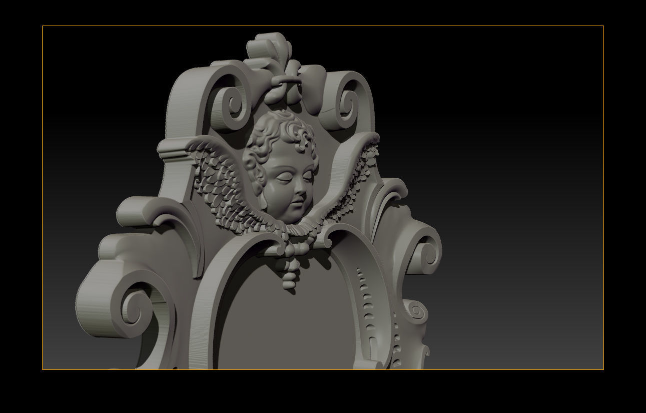 3D Frame - Wood Carving STL Model for CNC Router 3D print model_12