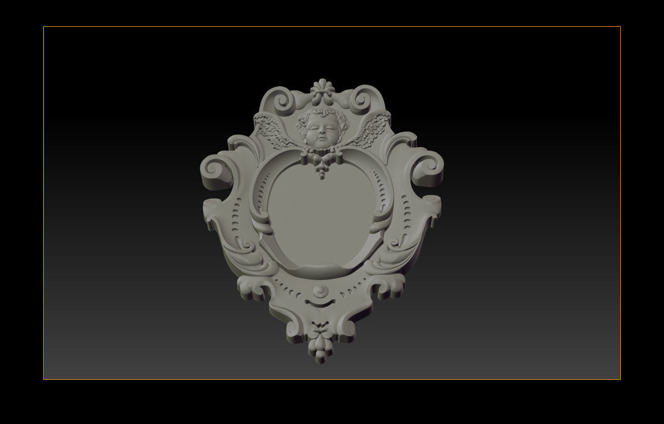 3D Frame - Wood Carving STL Model for CNC Router 3D print model_13