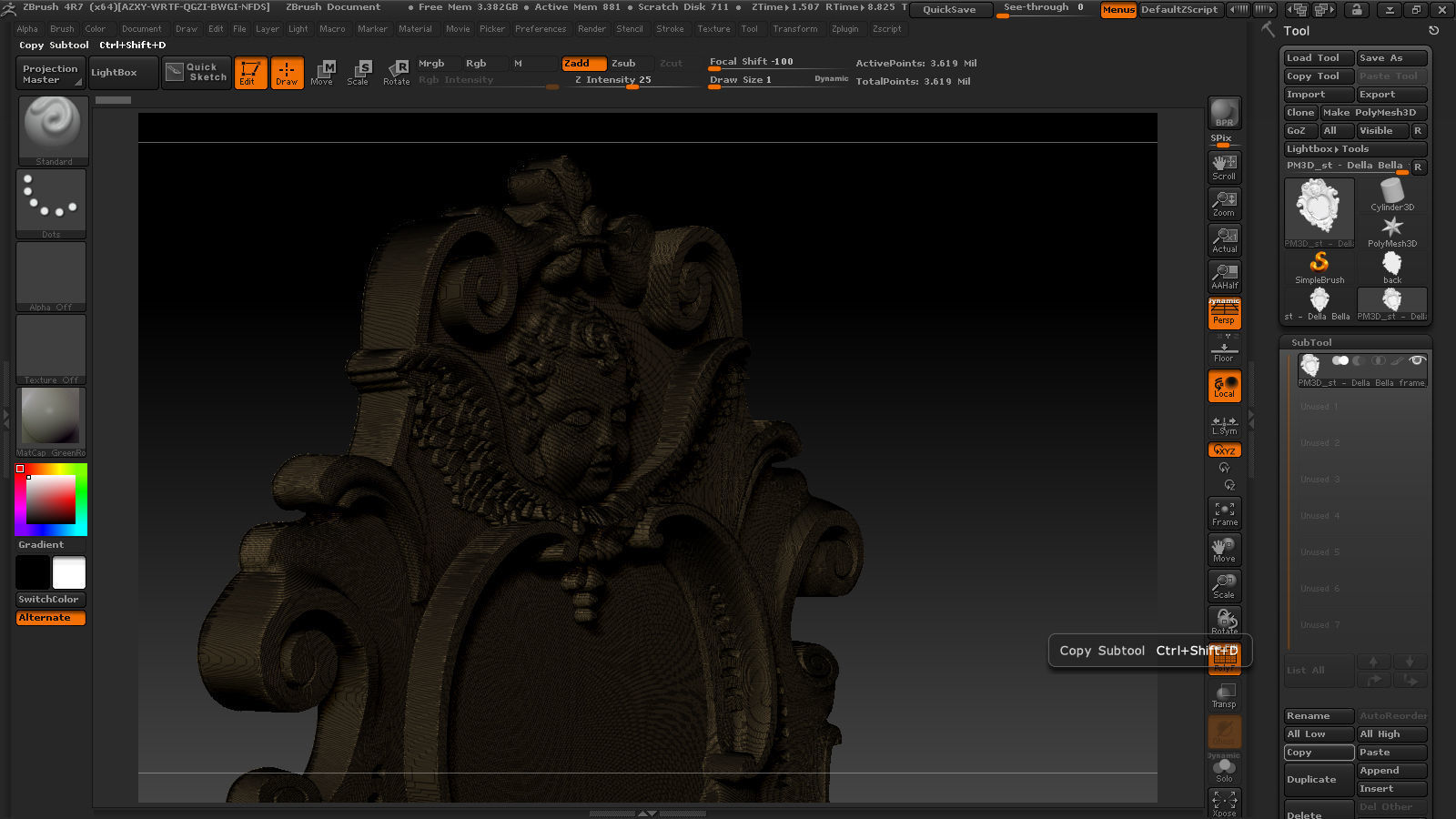3D Frame - Wood Carving STL Model for CNC Router 3D print model_27