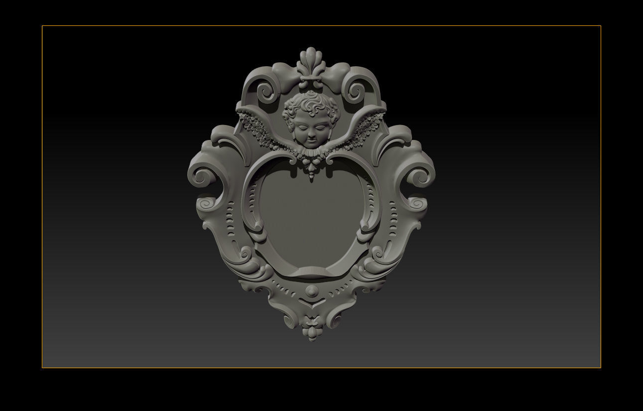3D Frame - Wood Carving STL Model for CNC Router 3D print model_14