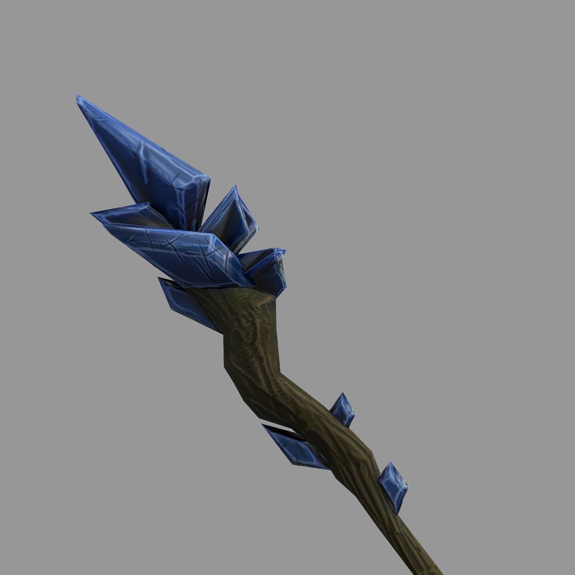 Stylized Mage Staff Low-poly 3D model_2