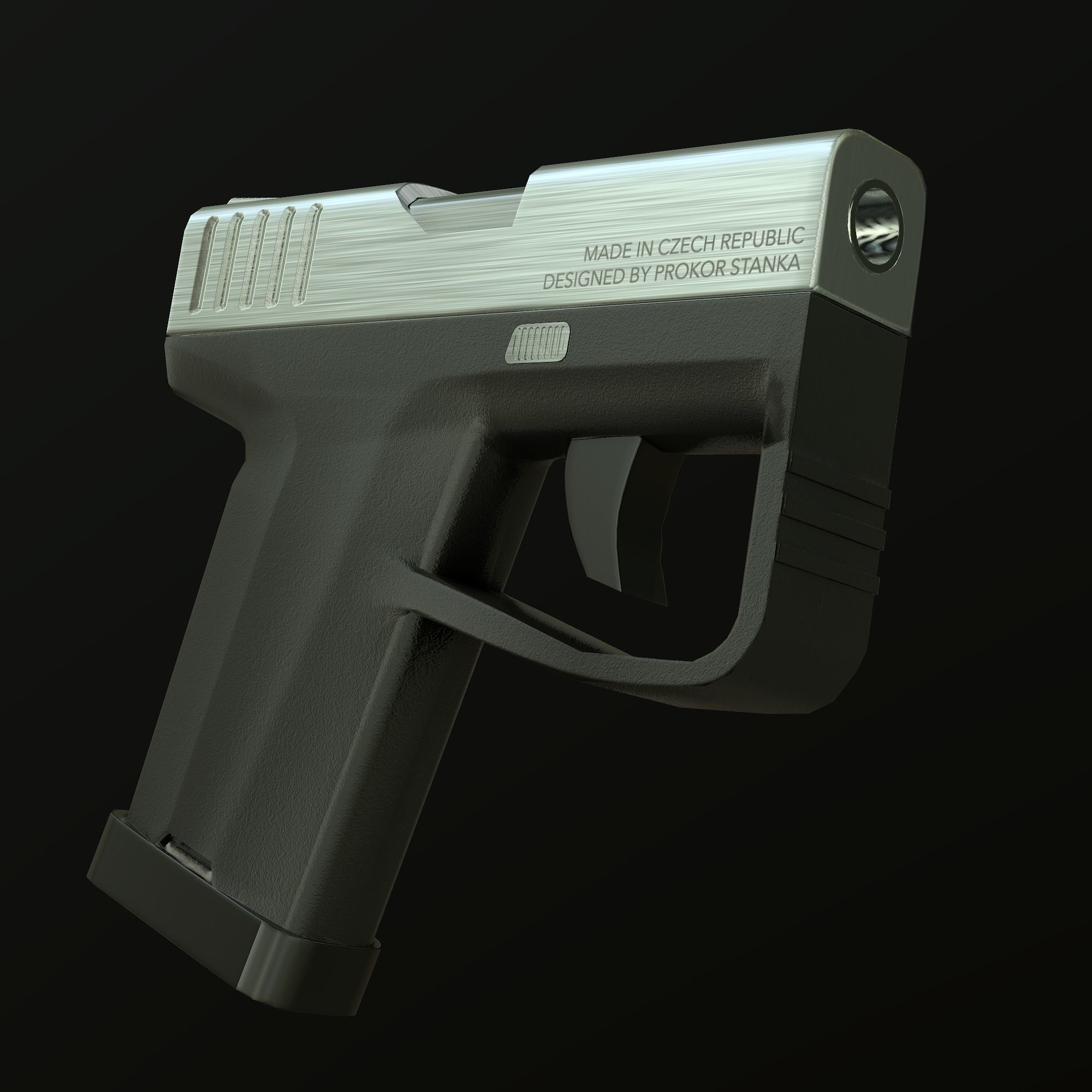Kevin handgun Free low-poly 3D model_1