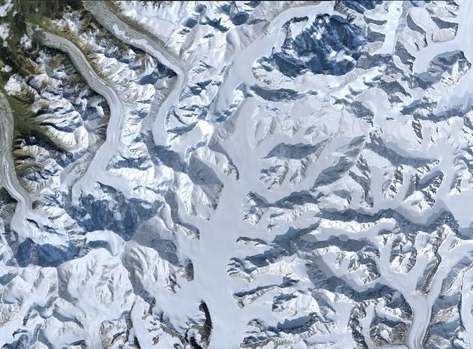 Denali Mount McKinley mountain Alaska 3d model Low-poly 3D model