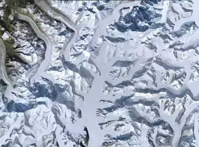 Denali Mount McKinley mountain Alaska 3d model Low-poly 3D model