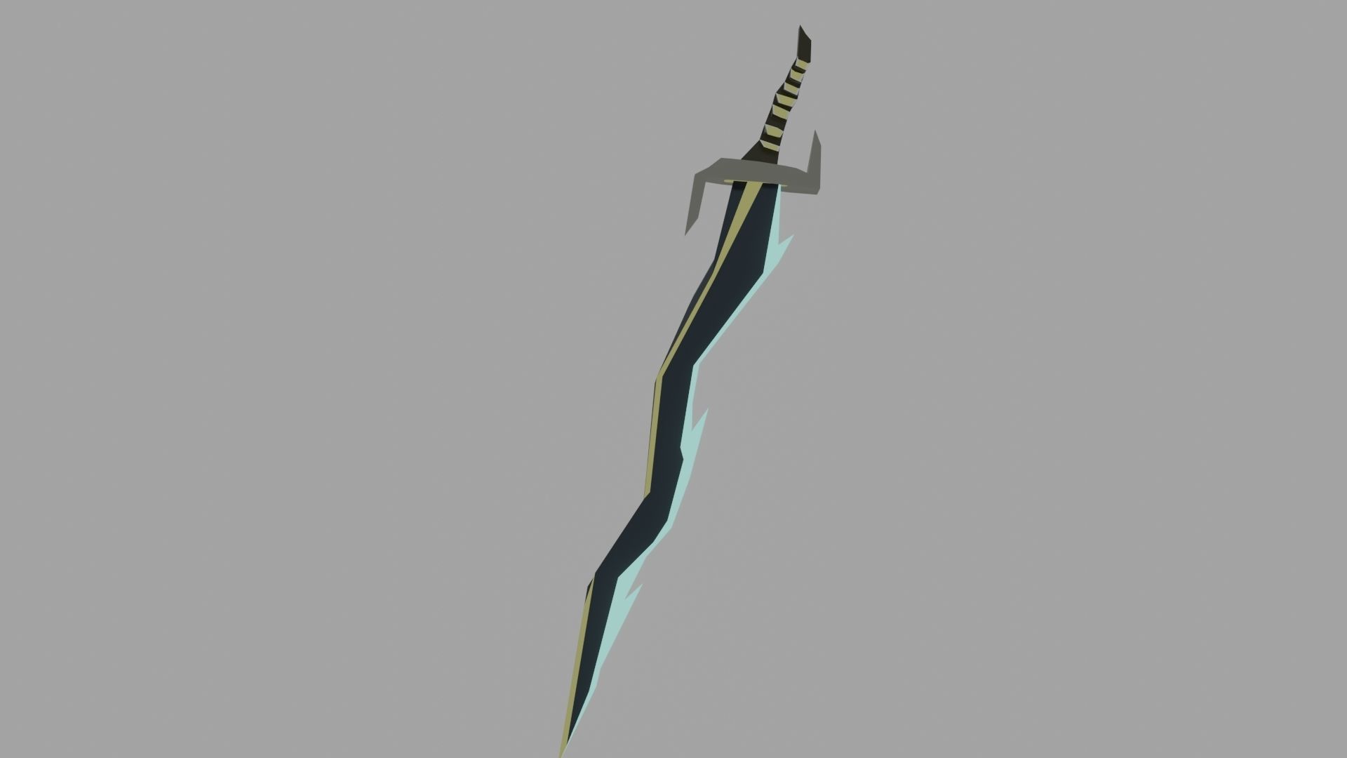 Sword Electric Espada electrica Night clouds and moon Low-poly 3D model_3
