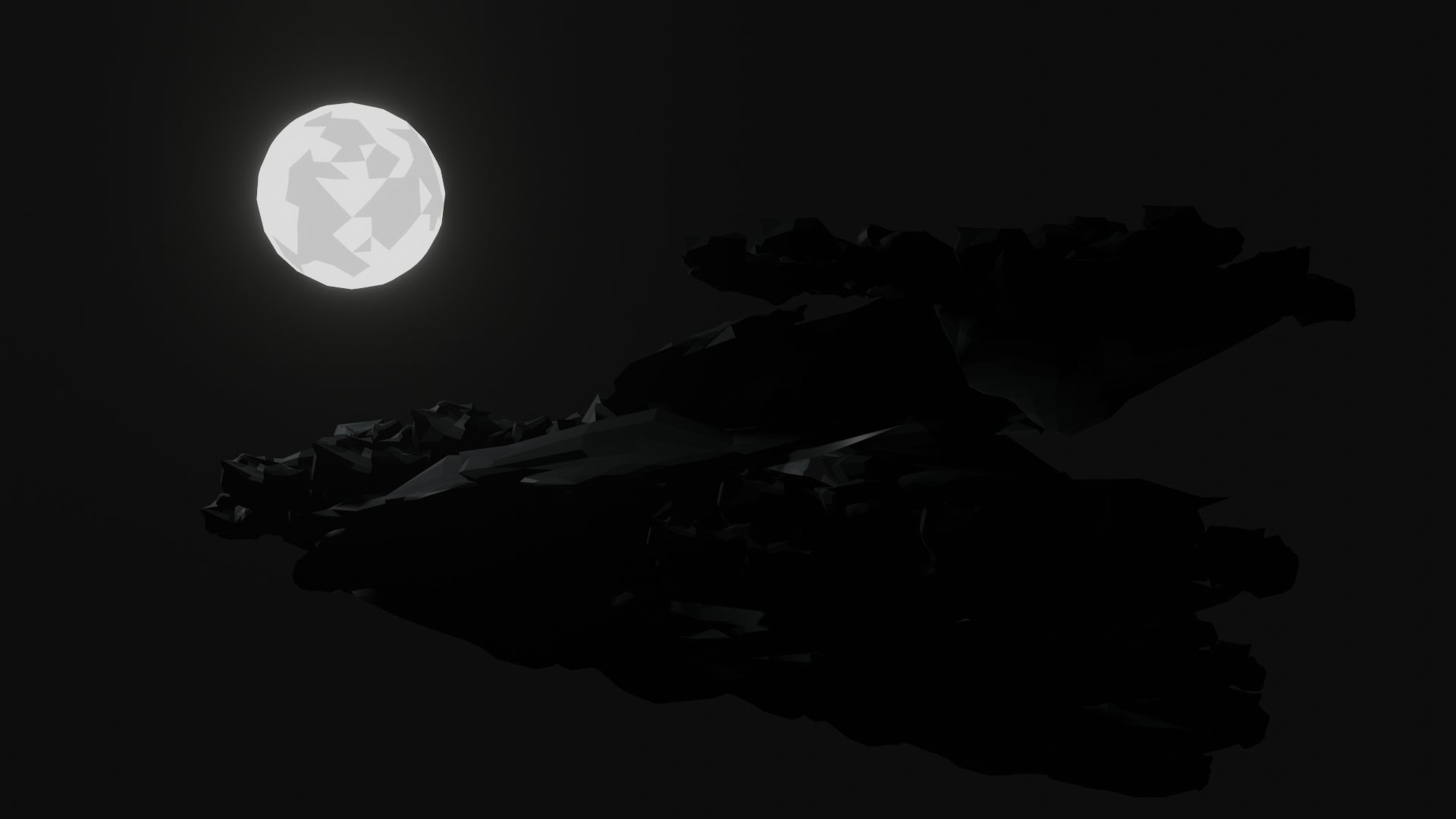 Sword Electric Espada electrica Night clouds and moon Low-poly 3D model_7