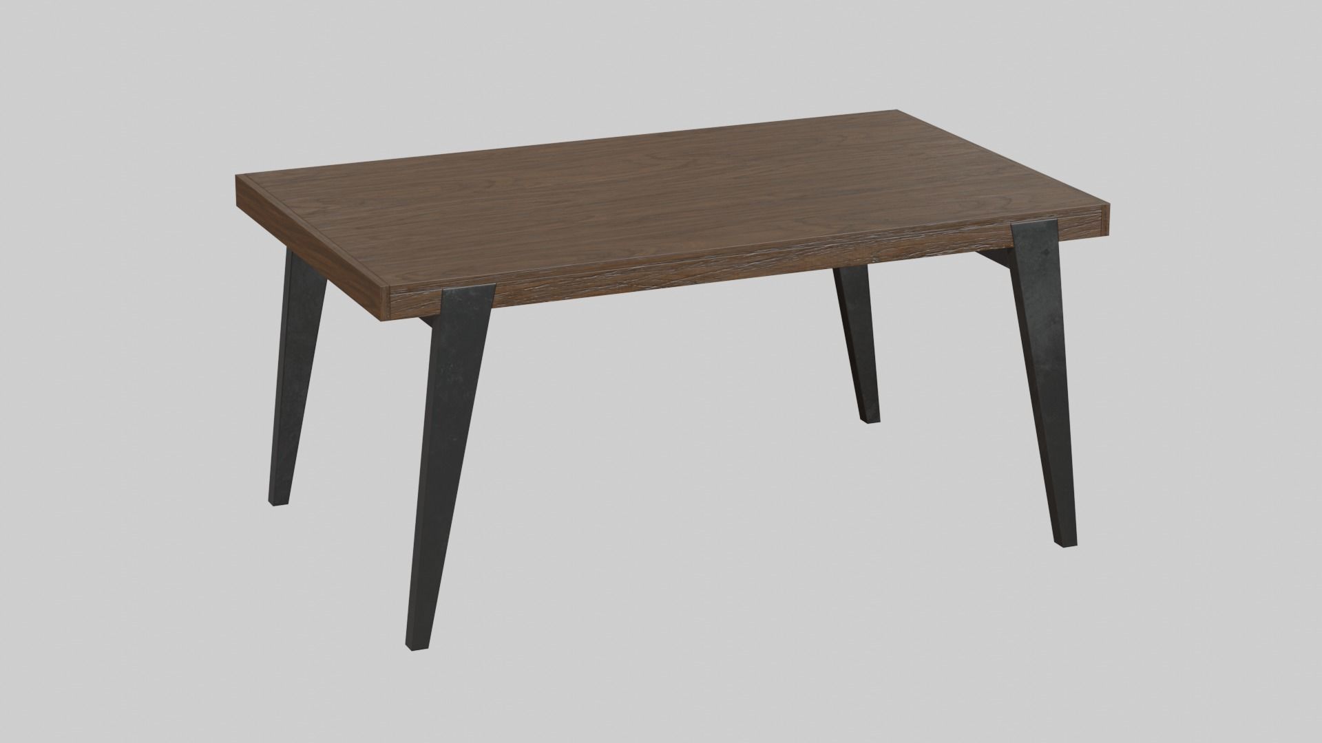 Dominick Dining Table darkwood Low-poly 3D model_5
