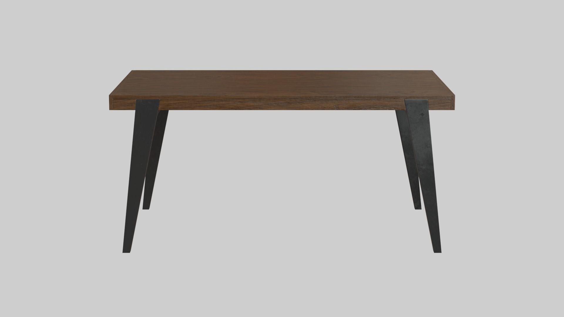 Dominick Dining Table darkwood Low-poly 3D model_1