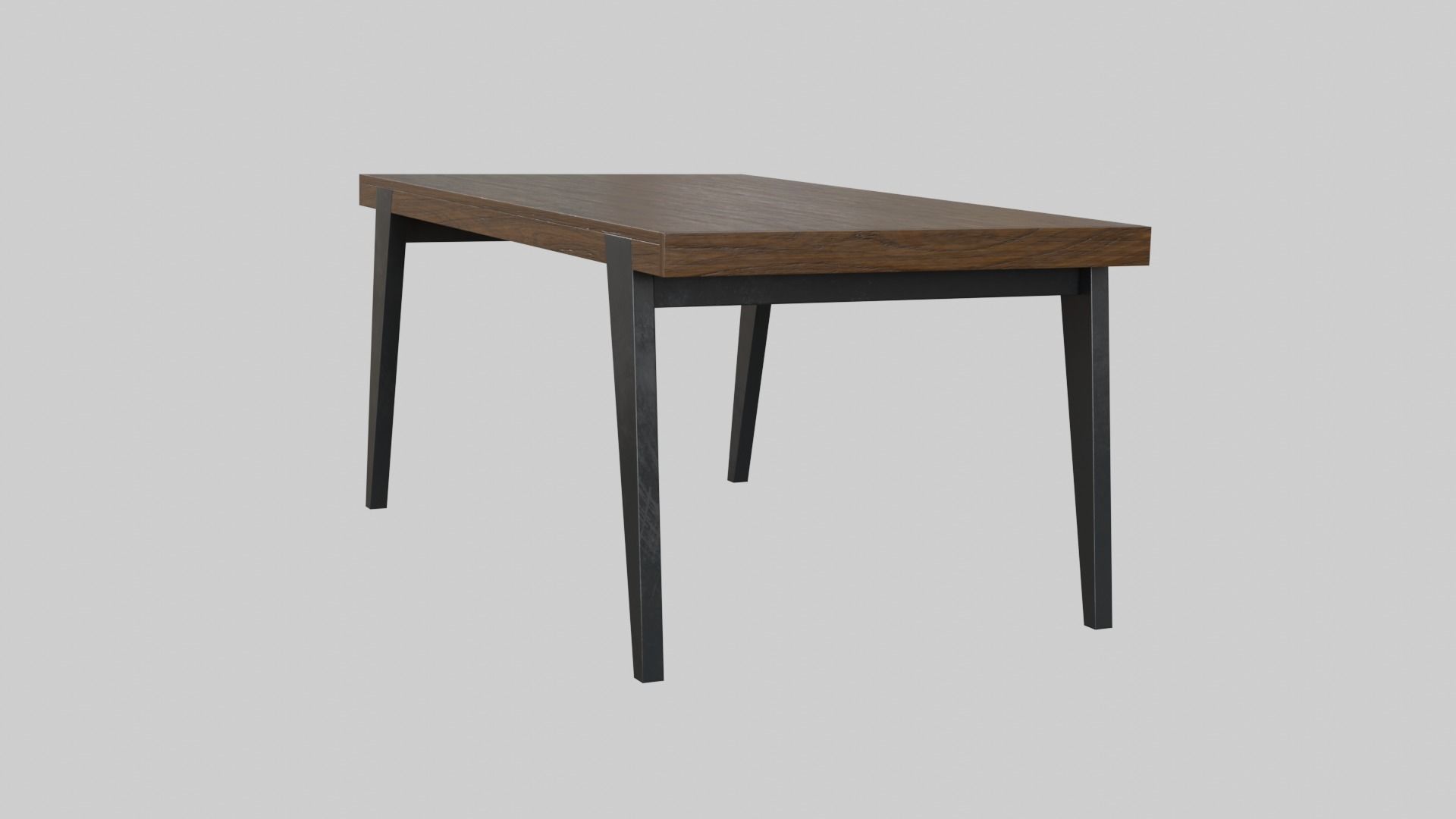 Dominick Dining Table darkwood Low-poly 3D model_2