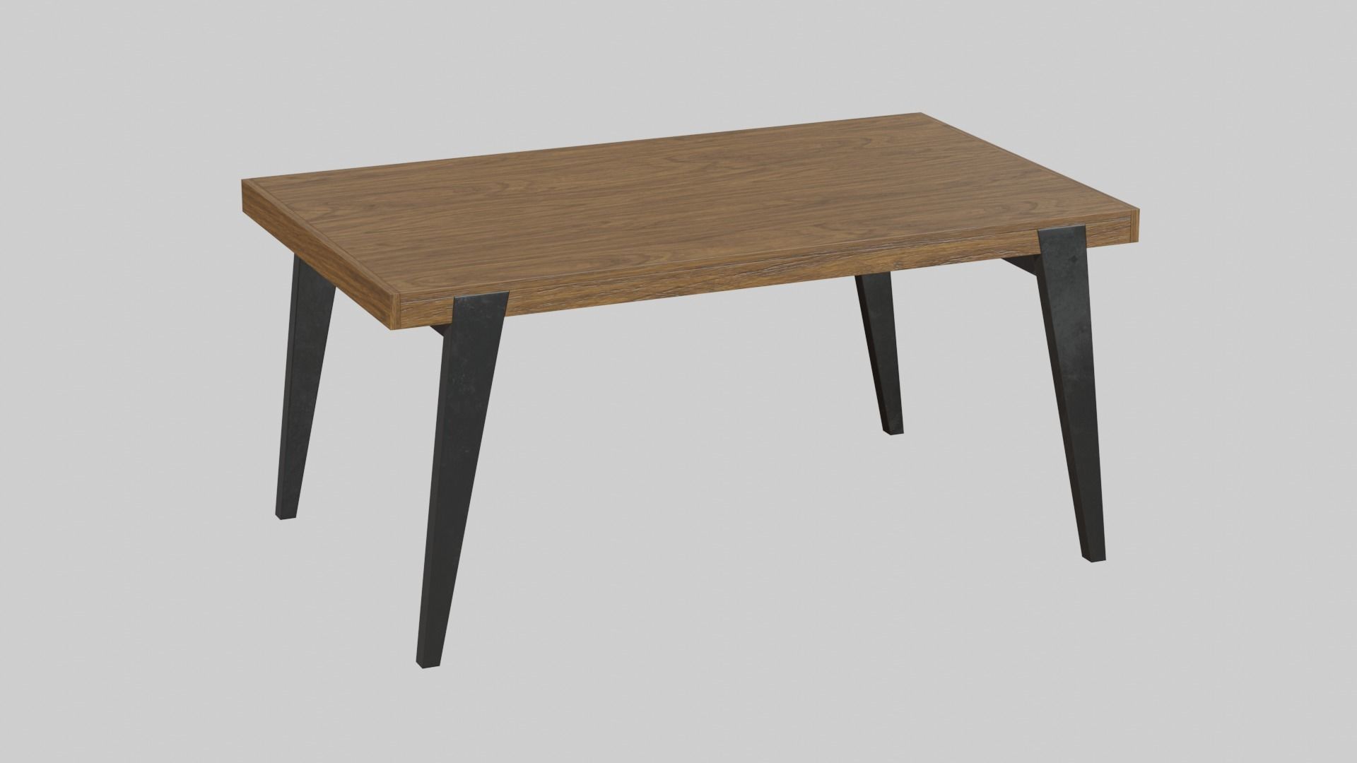 Dominick Dining Table lightwood Low-poly 3D model_1