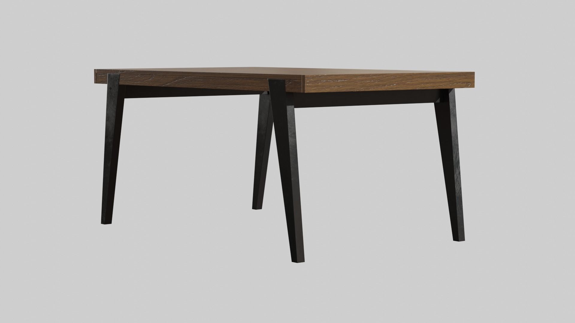 Dominick Dining Table lightwood Low-poly 3D model_4