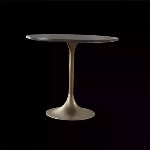 Leilani Tulip Dining Table marble top black