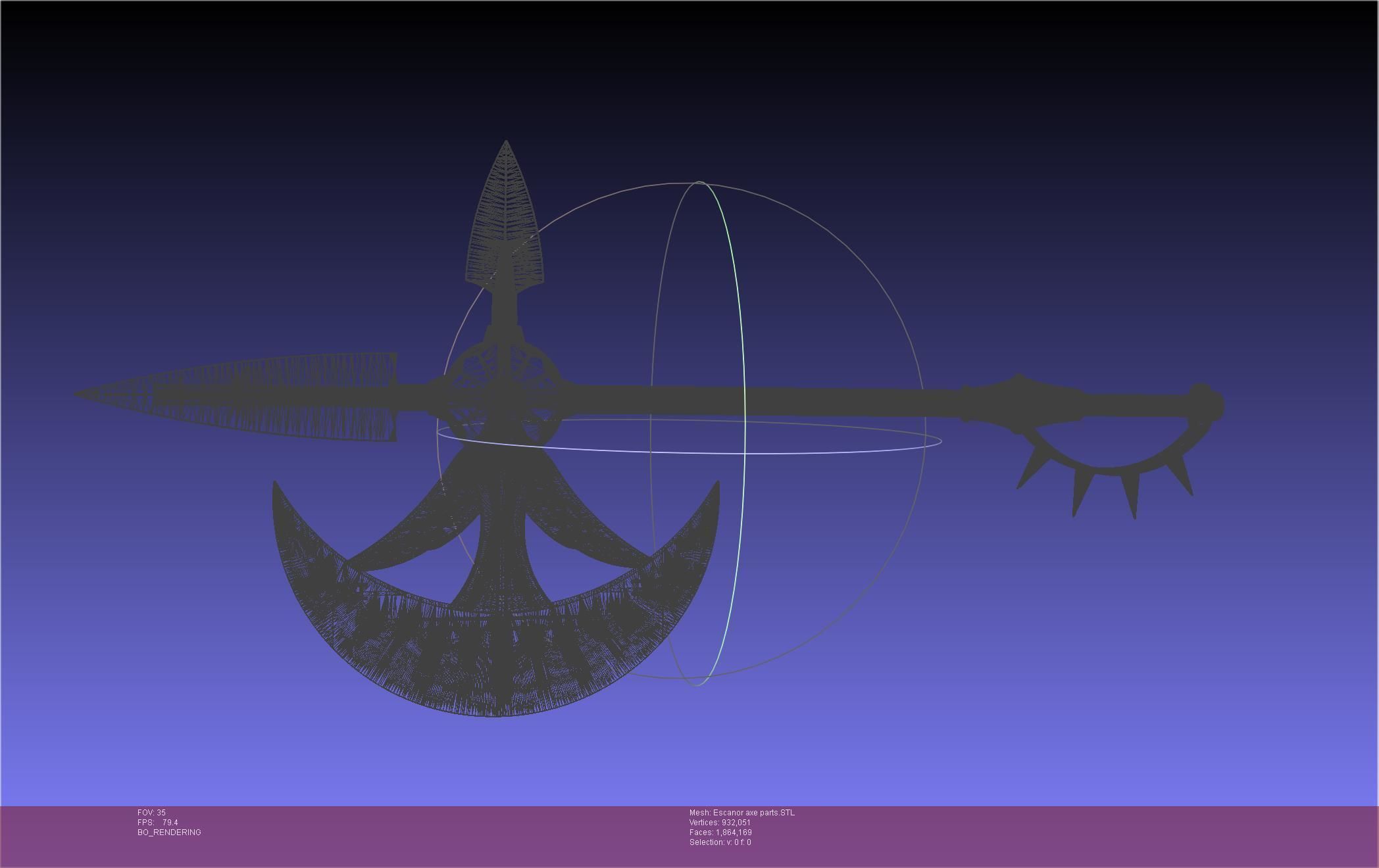 Seven Deadly Sins Escanor Axe Rhitta Printable Assembly 3D print model_85