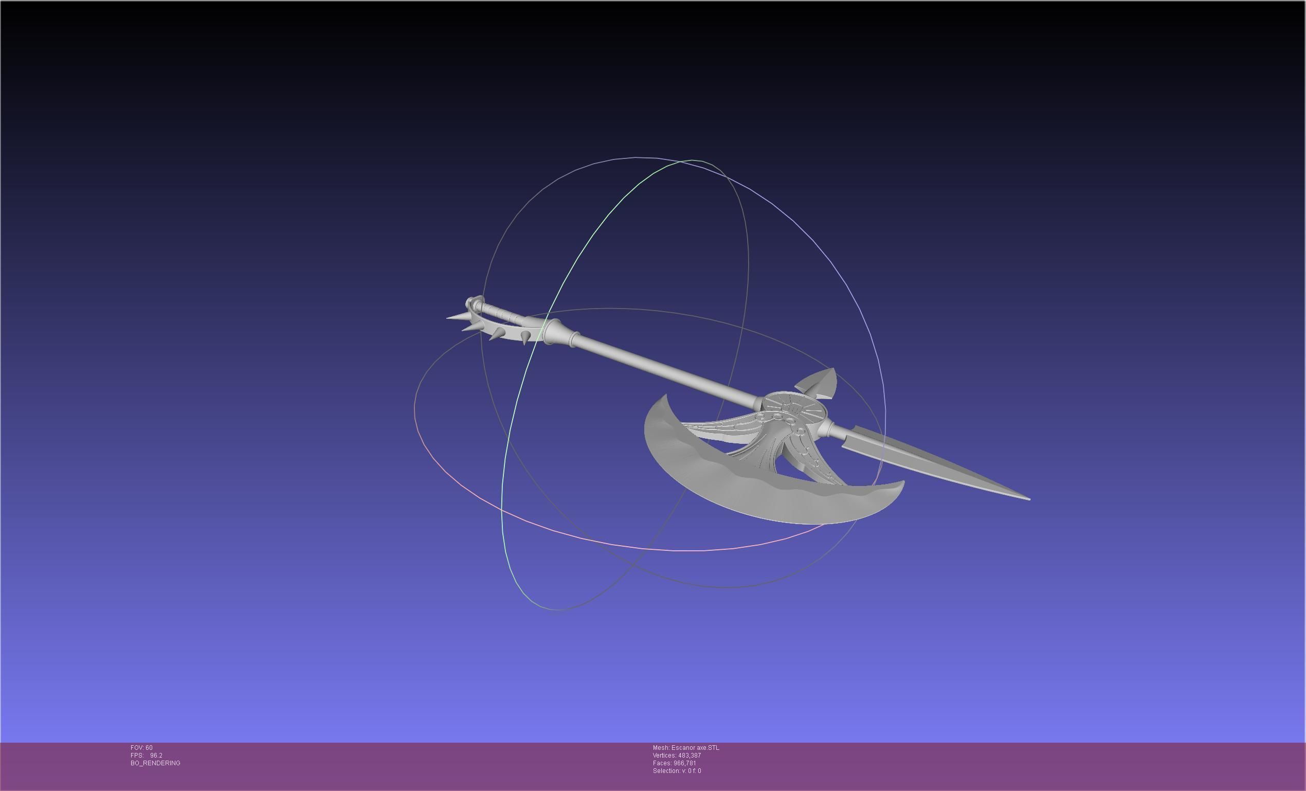 Seven Deadly Sins Escanor Axe Rhitta Printable Assembly 3D print model_41