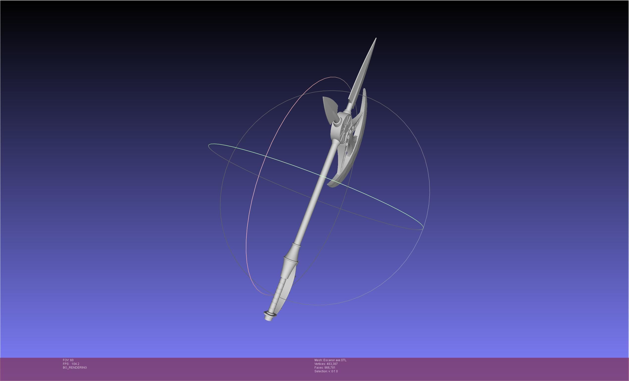 Seven Deadly Sins Escanor Axe Rhitta Printable Assembly 3D print model_55