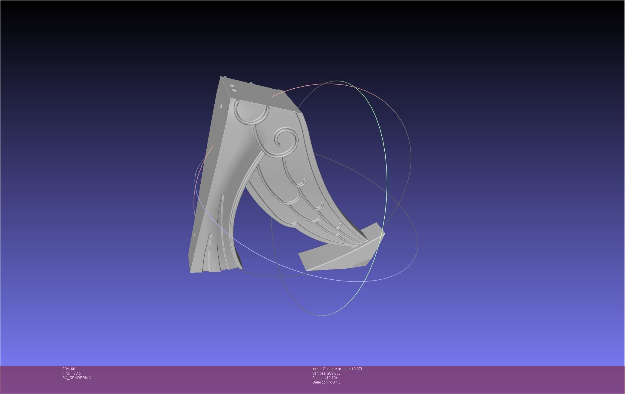 Seven Deadly Sins Escanor Axe Rhitta Printable Assembly 3D print model_131