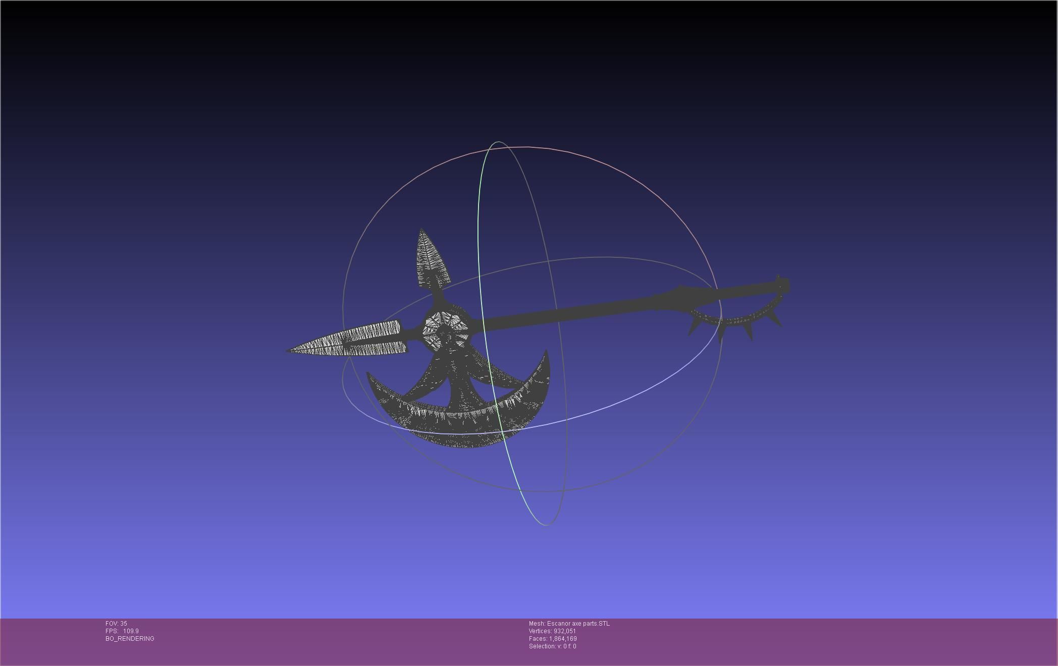 Seven Deadly Sins Escanor Axe Rhitta Printable Assembly 3D print model_69