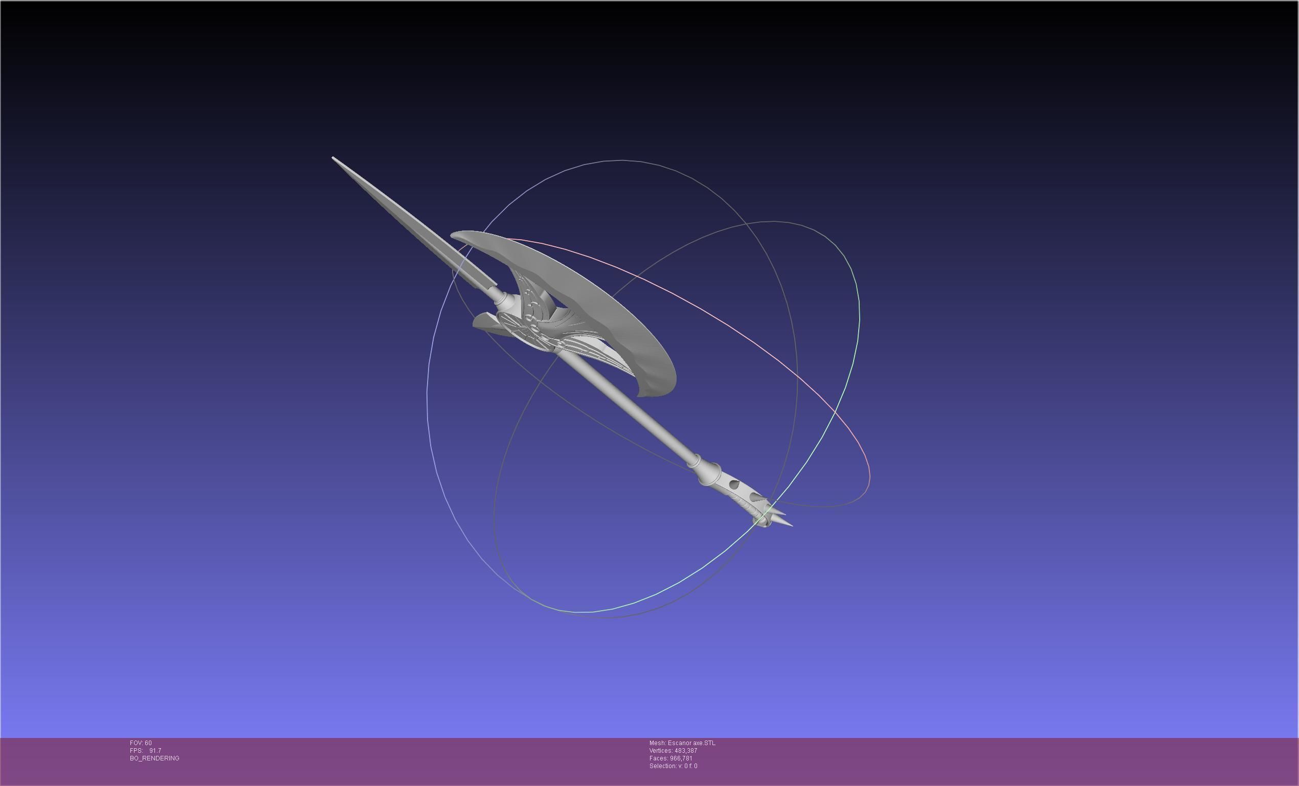 Seven Deadly Sins Escanor Axe Rhitta Printable Assembly 3D print model_36