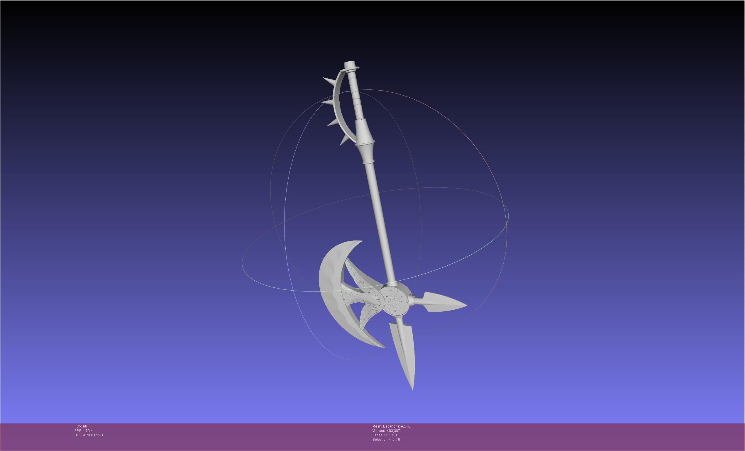 Seven Deadly Sins Escanor Axe Rhitta Printable Assembly 3D print model_48