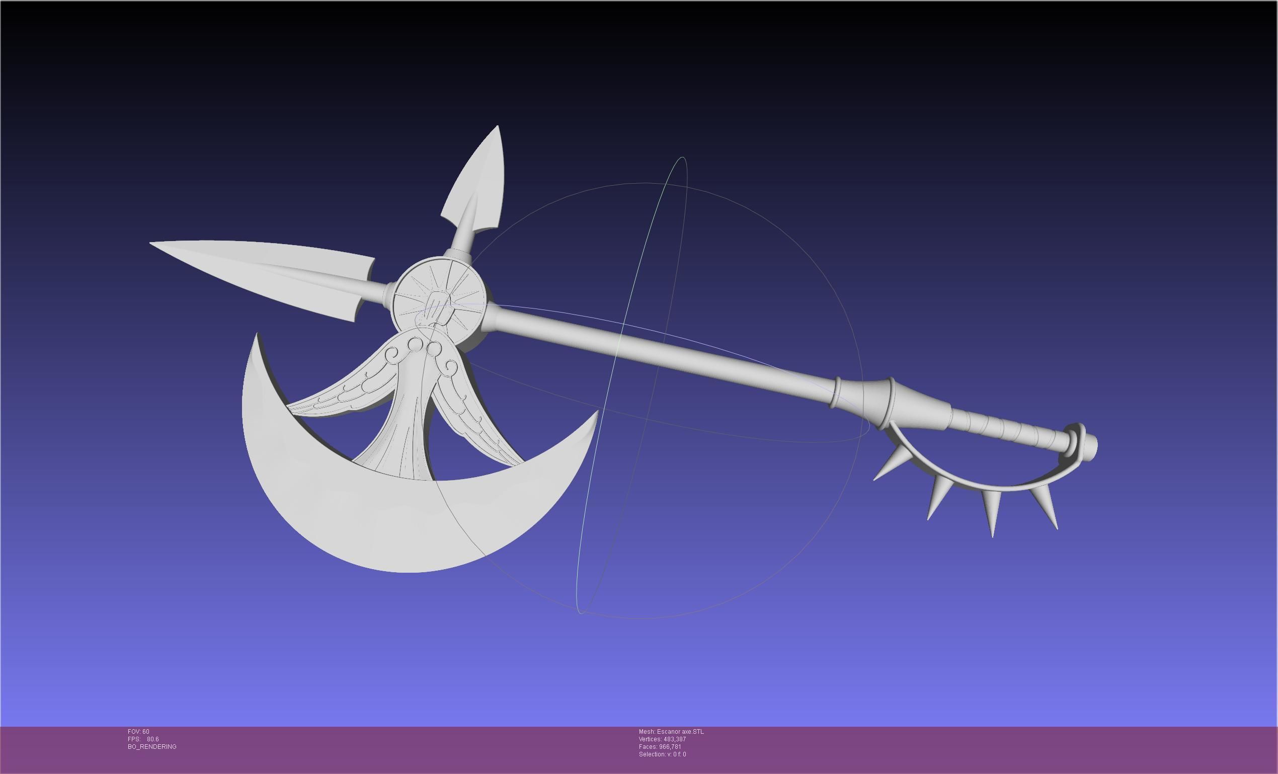 Seven Deadly Sins Escanor Axe Rhitta Printable Assembly 3D print model_60