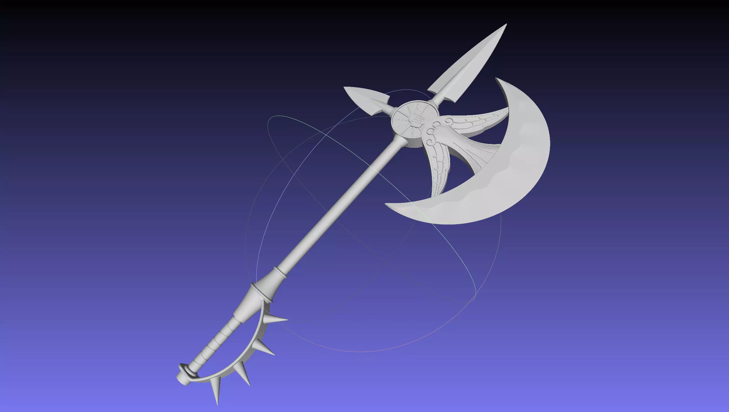 Seven Deadly Sins Escanor Axe Rhitta Printable Assembly 3D print model_0