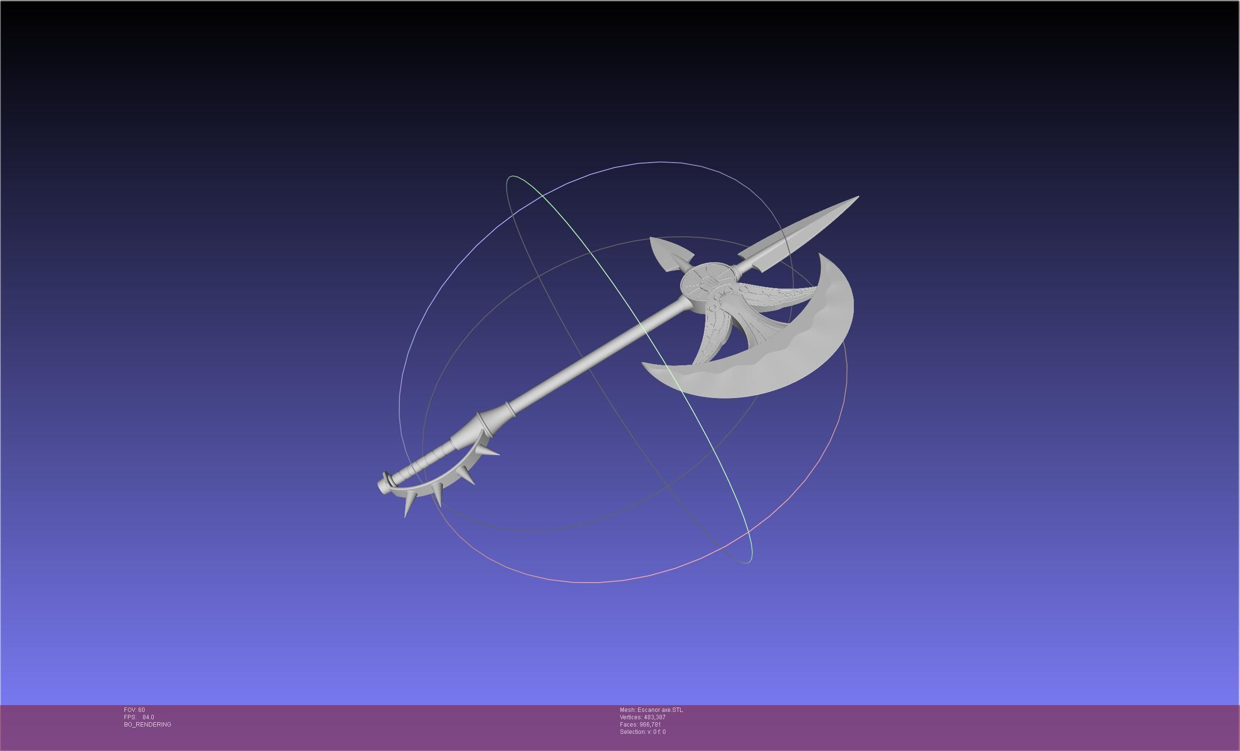 Seven Deadly Sins Escanor Axe Rhitta Printable Assembly 3D print model_9