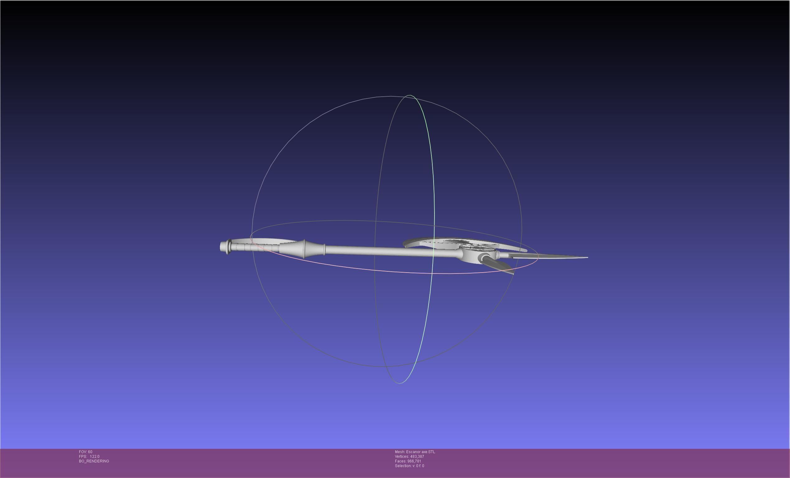 Seven Deadly Sins Escanor Axe Rhitta Printable Assembly 3D print model_13