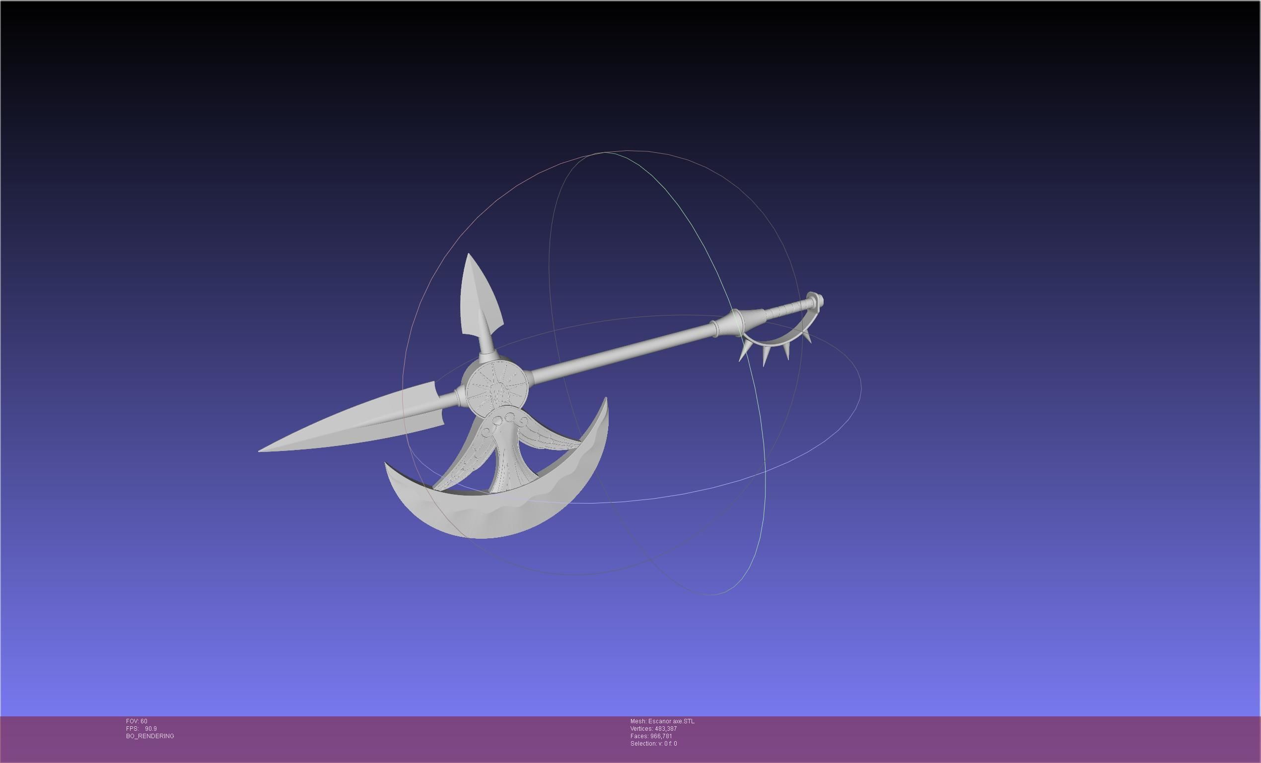 Seven Deadly Sins Escanor Axe Rhitta Printable Assembly 3D print model_42