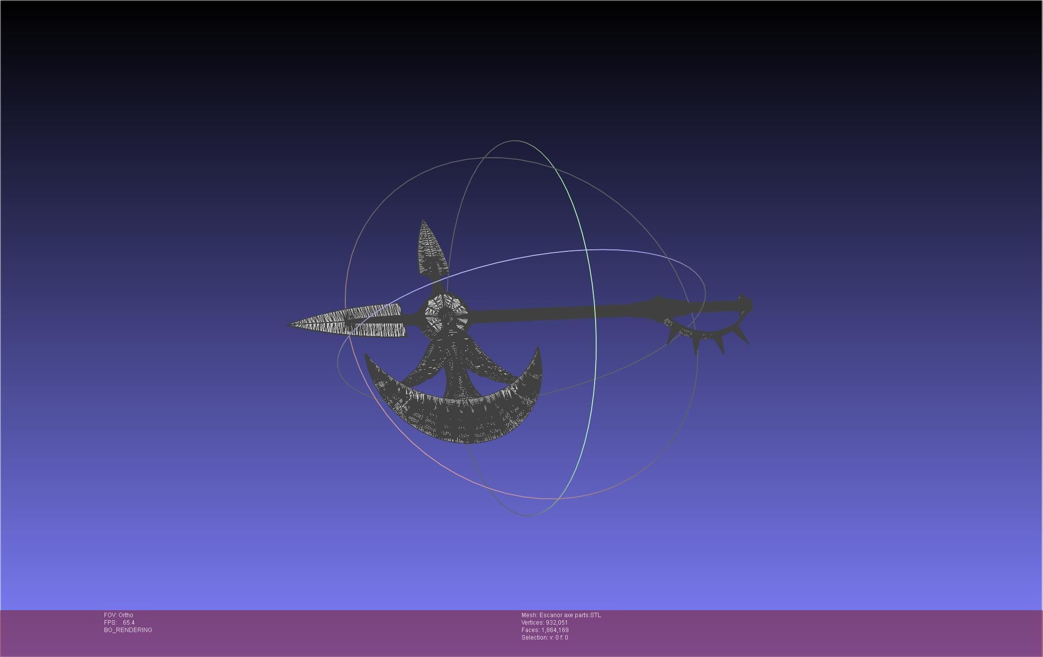 Seven Deadly Sins Escanor Axe Rhitta Printable Assembly 3D print model_64