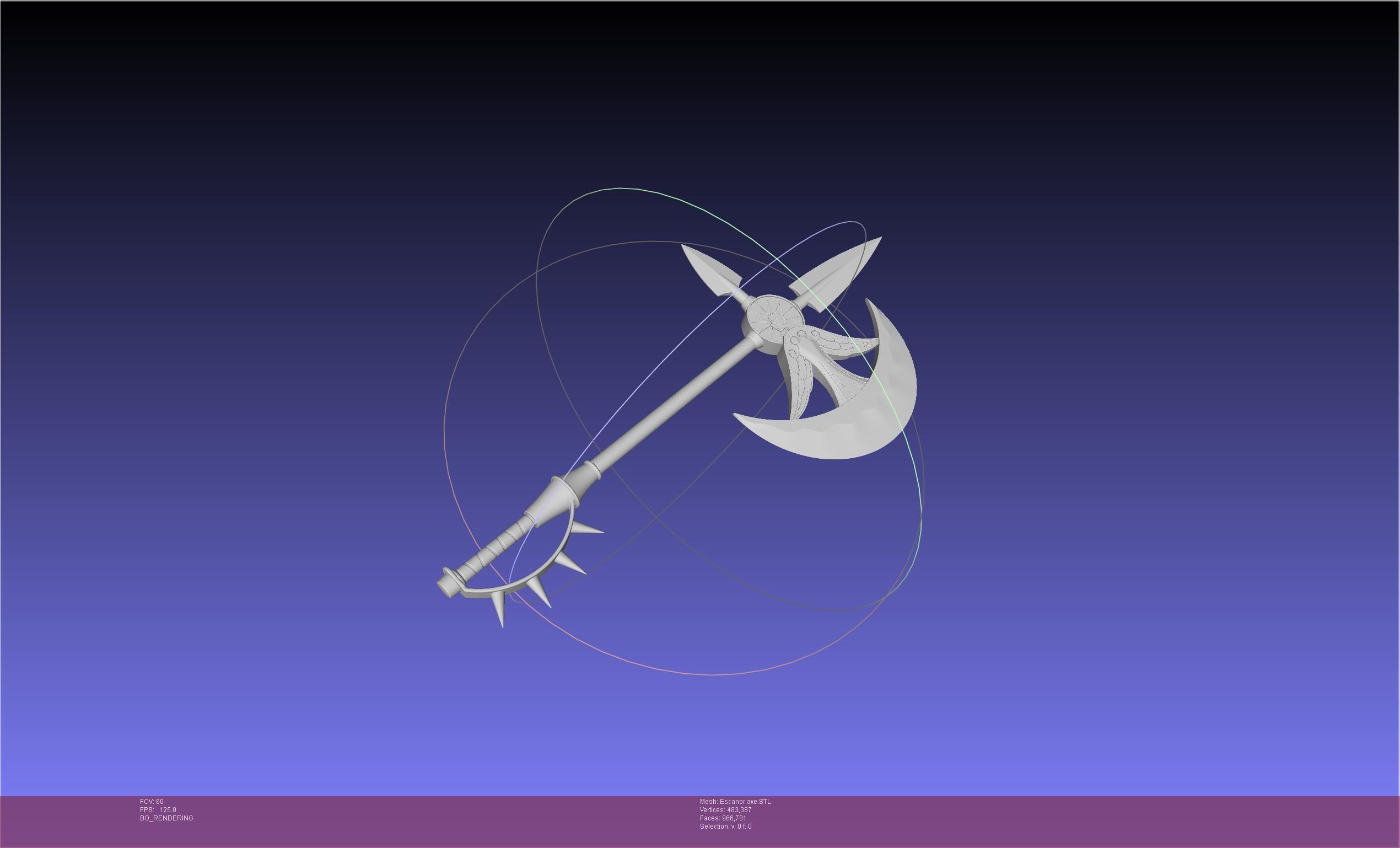 Seven Deadly Sins Escanor Axe Rhitta Printable Assembly 3D print model_25