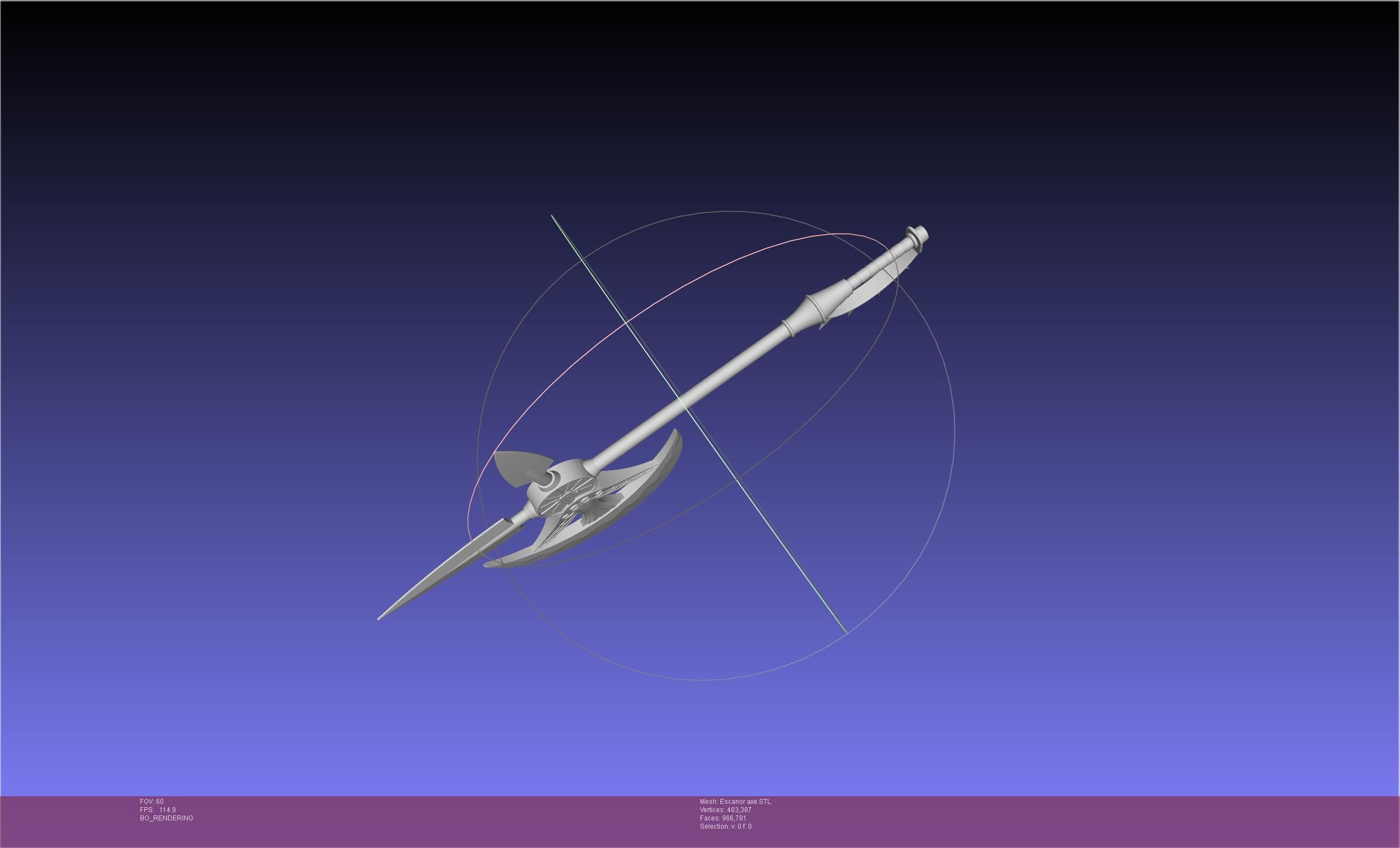 Seven Deadly Sins Escanor Axe Rhitta Printable Assembly 3D print model_35