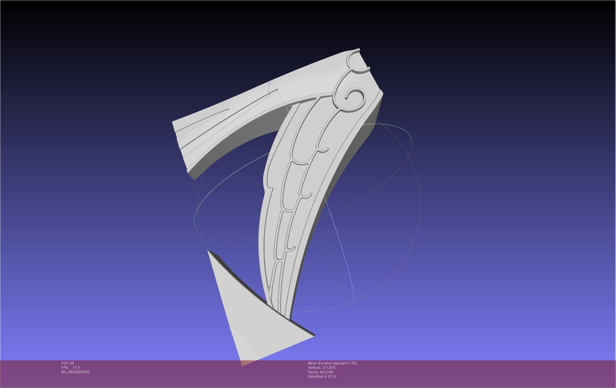 Seven Deadly Sins Escanor Axe Rhitta Printable Assembly 3D print model_143