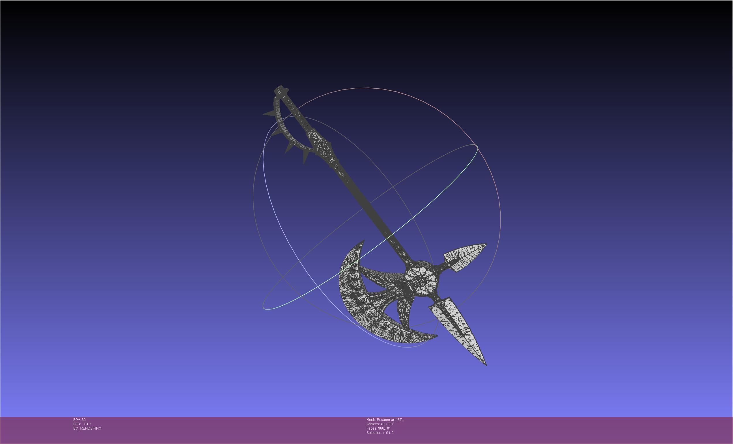 Seven Deadly Sins Escanor Axe Rhitta Printable Assembly 3D print model_47