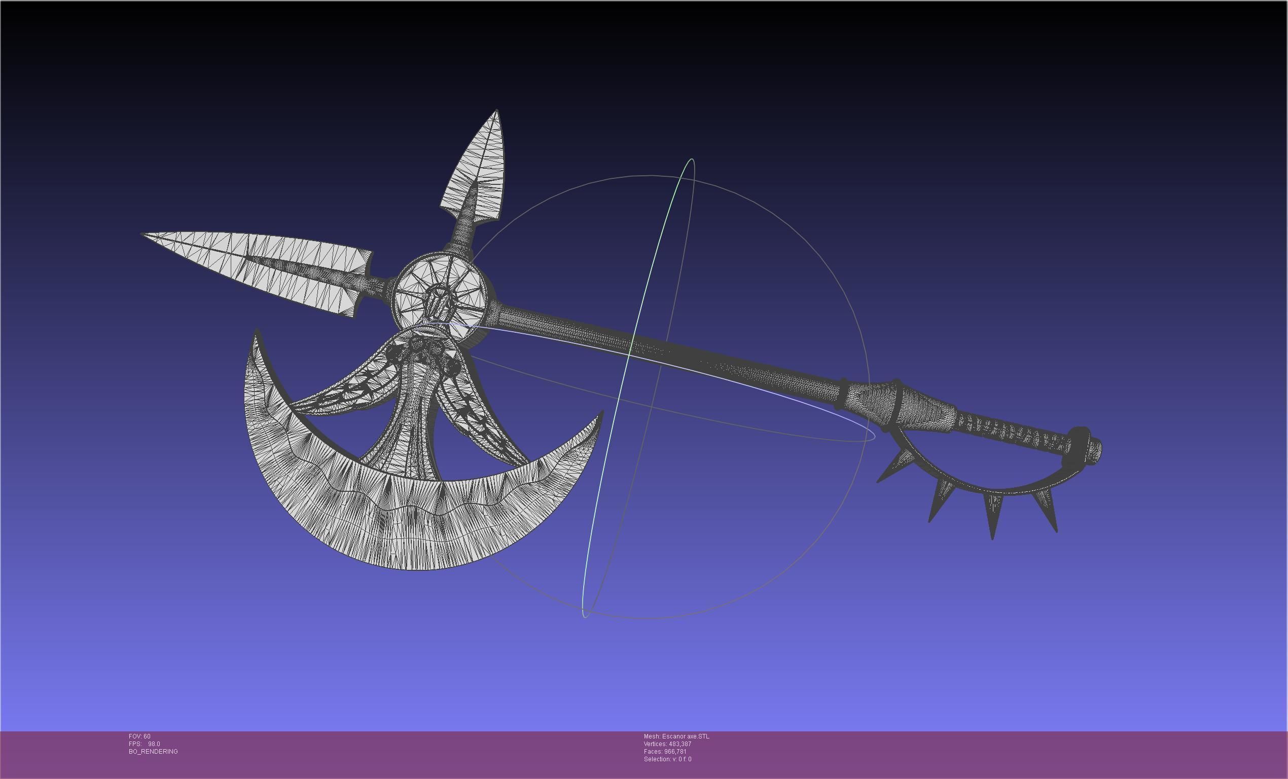 Seven Deadly Sins Escanor Axe Rhitta Printable Assembly 3D print model_59