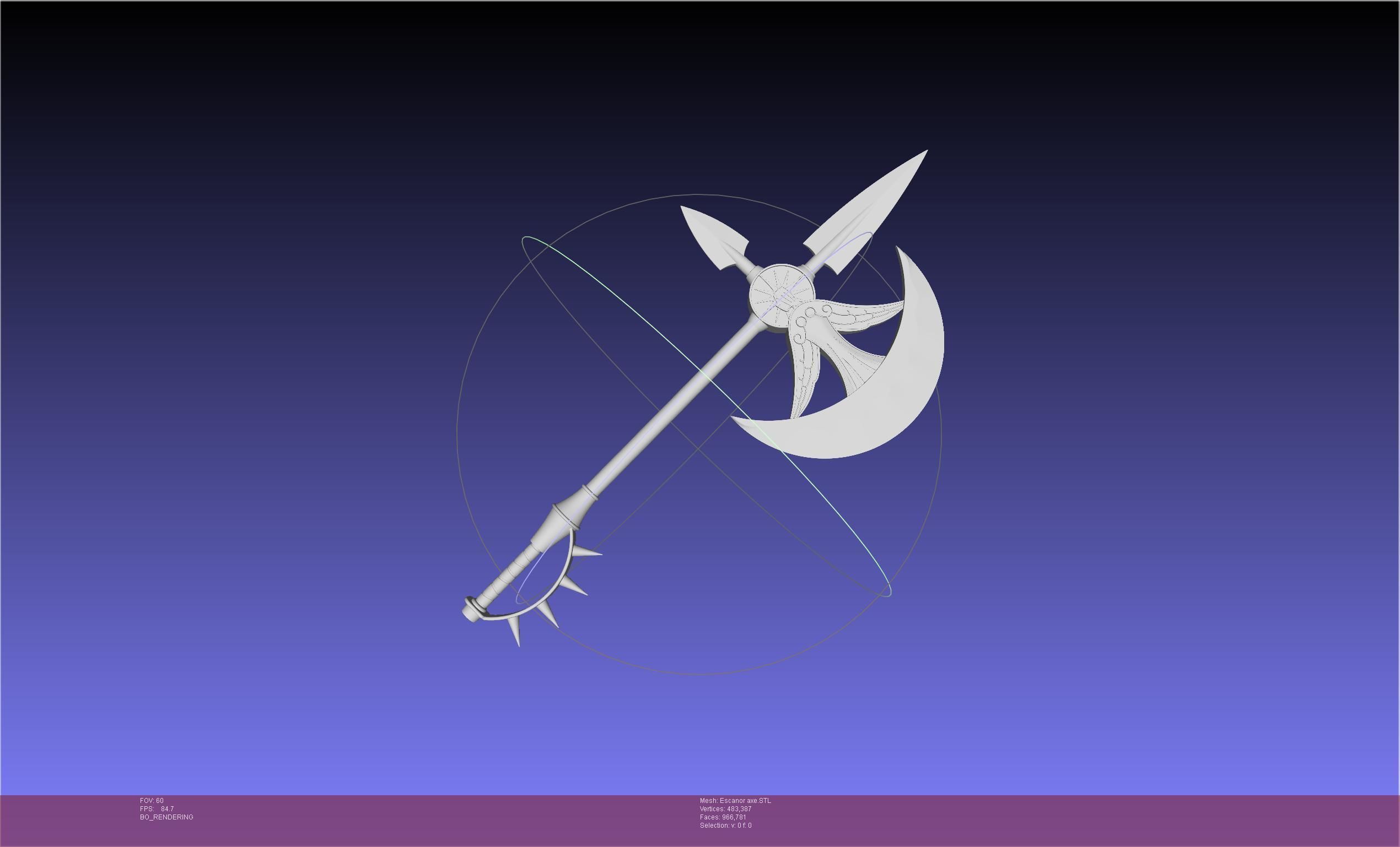 Seven Deadly Sins Escanor Axe Rhitta Printable Assembly 3D print model_21