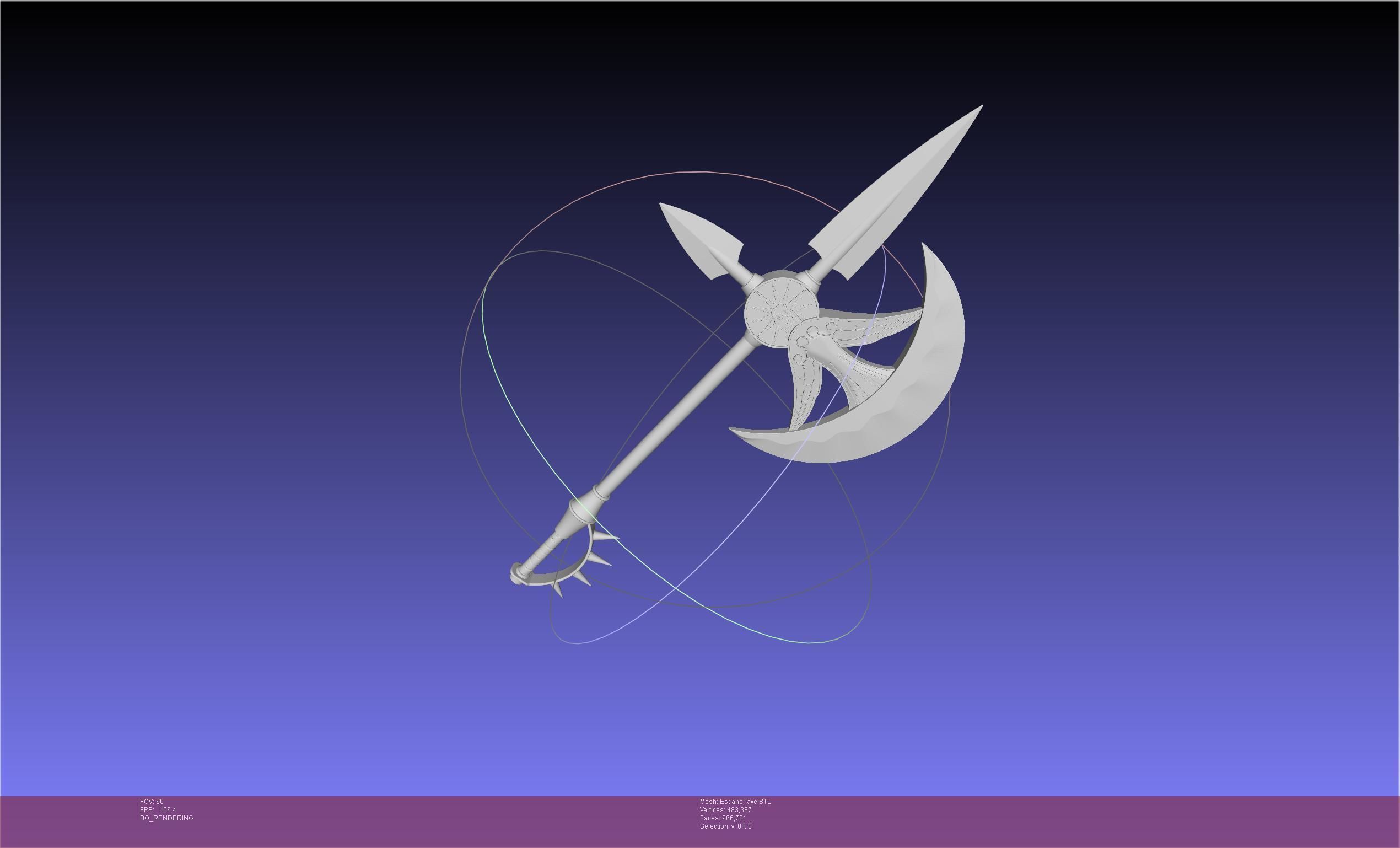 Seven Deadly Sins Escanor Axe Rhitta Printable Assembly 3D print model_18