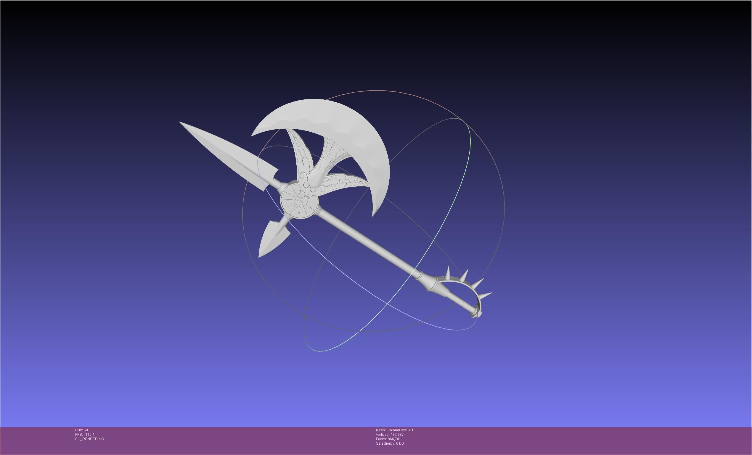 Seven Deadly Sins Escanor Axe Rhitta Printable Assembly 3D print model_37