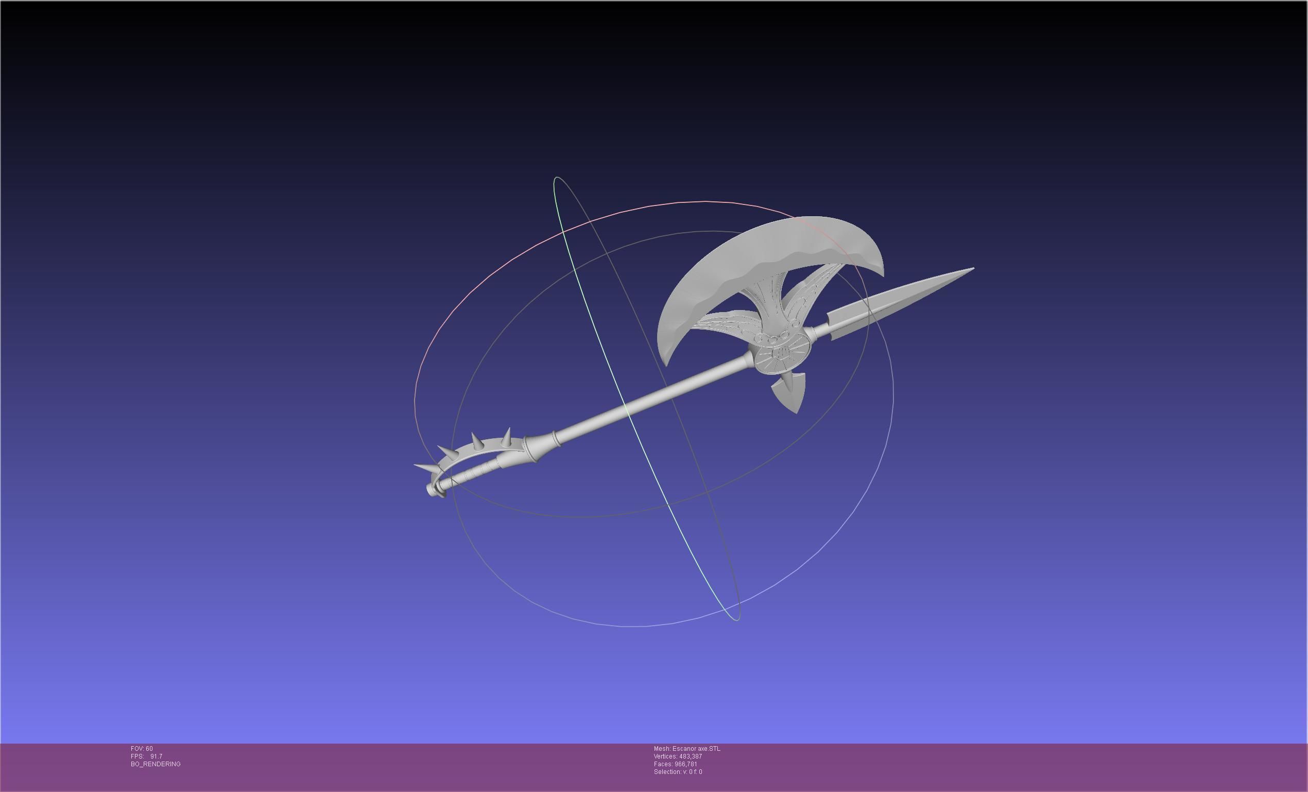 Seven Deadly Sins Escanor Axe Rhitta Printable Assembly 3D print model_11