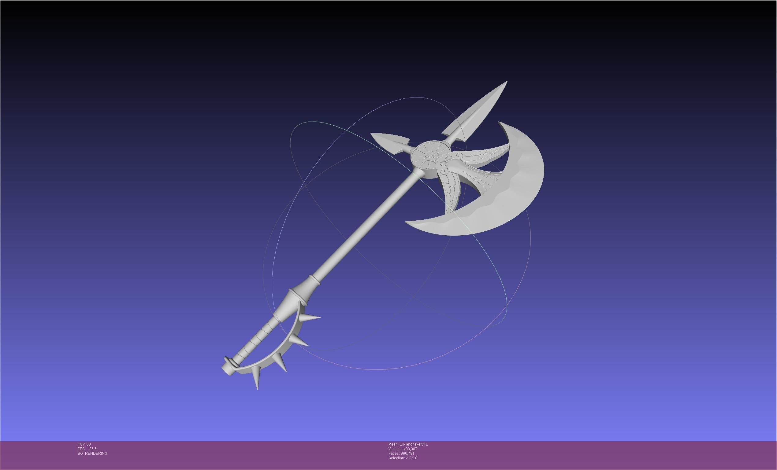 Seven Deadly Sins Escanor Axe Rhitta Printable Assembly 3D print model_19