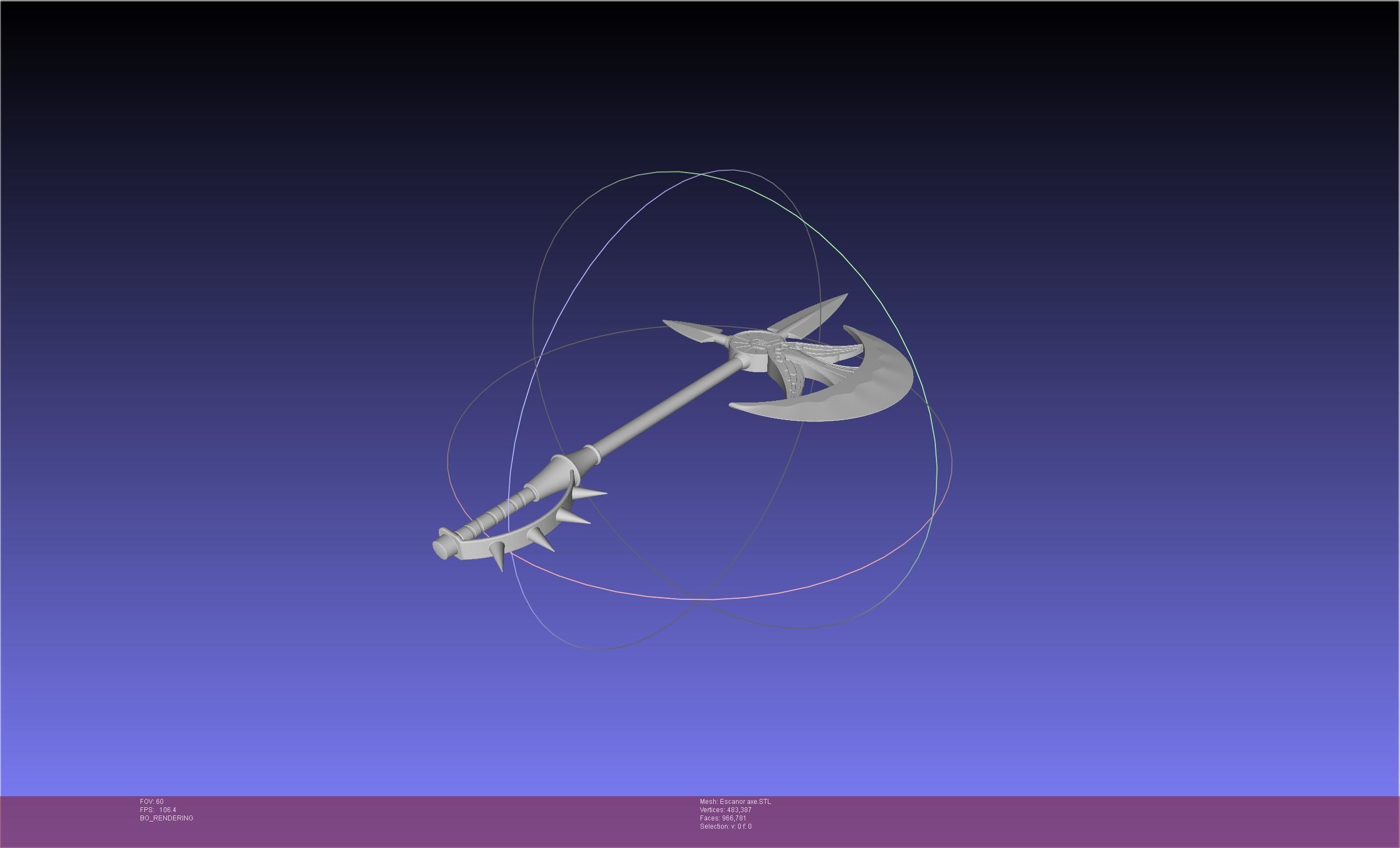 Seven Deadly Sins Escanor Axe Rhitta Printable Assembly 3D print model_27