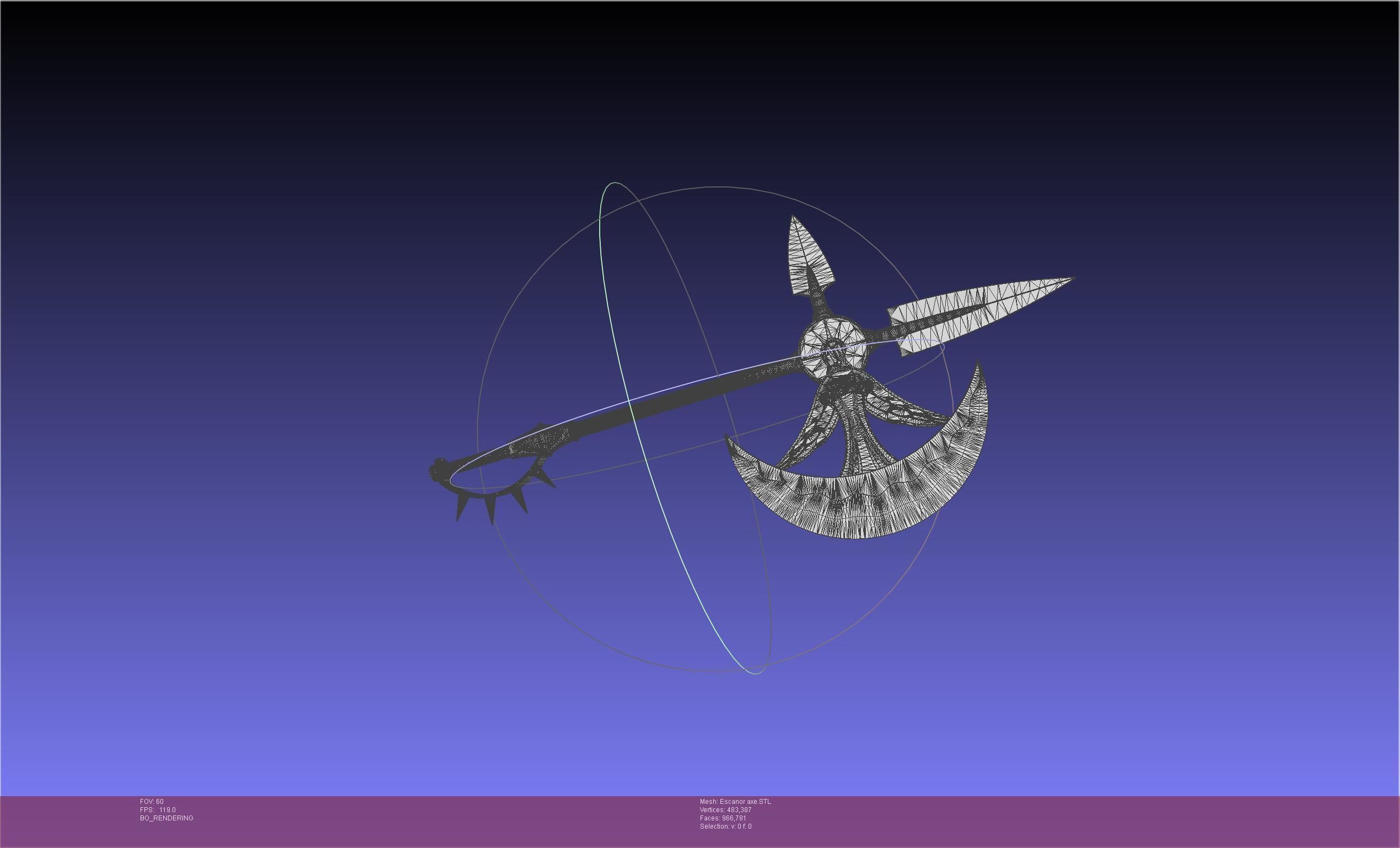 Seven Deadly Sins Escanor Axe Rhitta Printable Assembly 3D print model_52