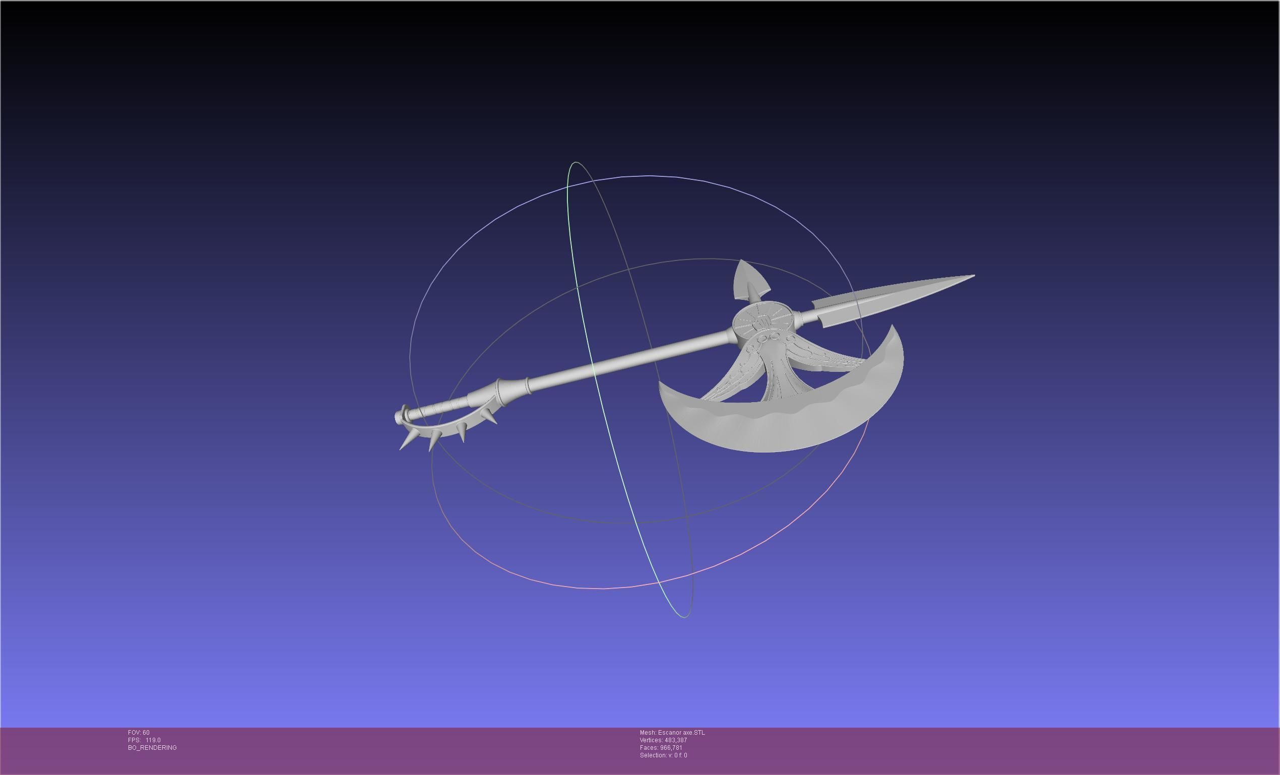 Seven Deadly Sins Escanor Axe Rhitta Printable Assembly 3D print model_22