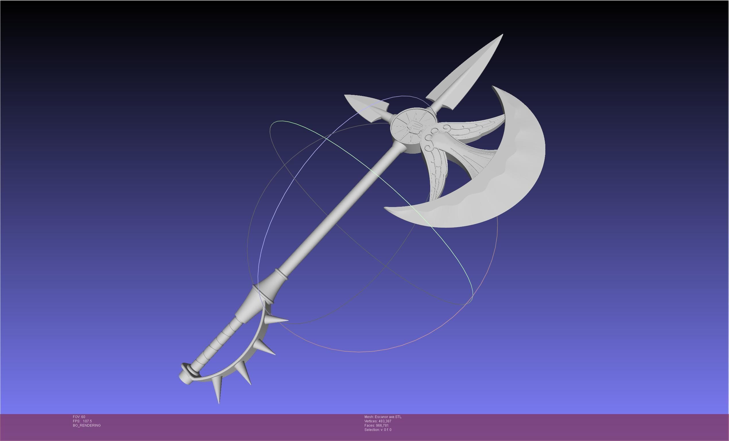 Seven Deadly Sins Escanor Axe Rhitta Printable Assembly 3D print model_14