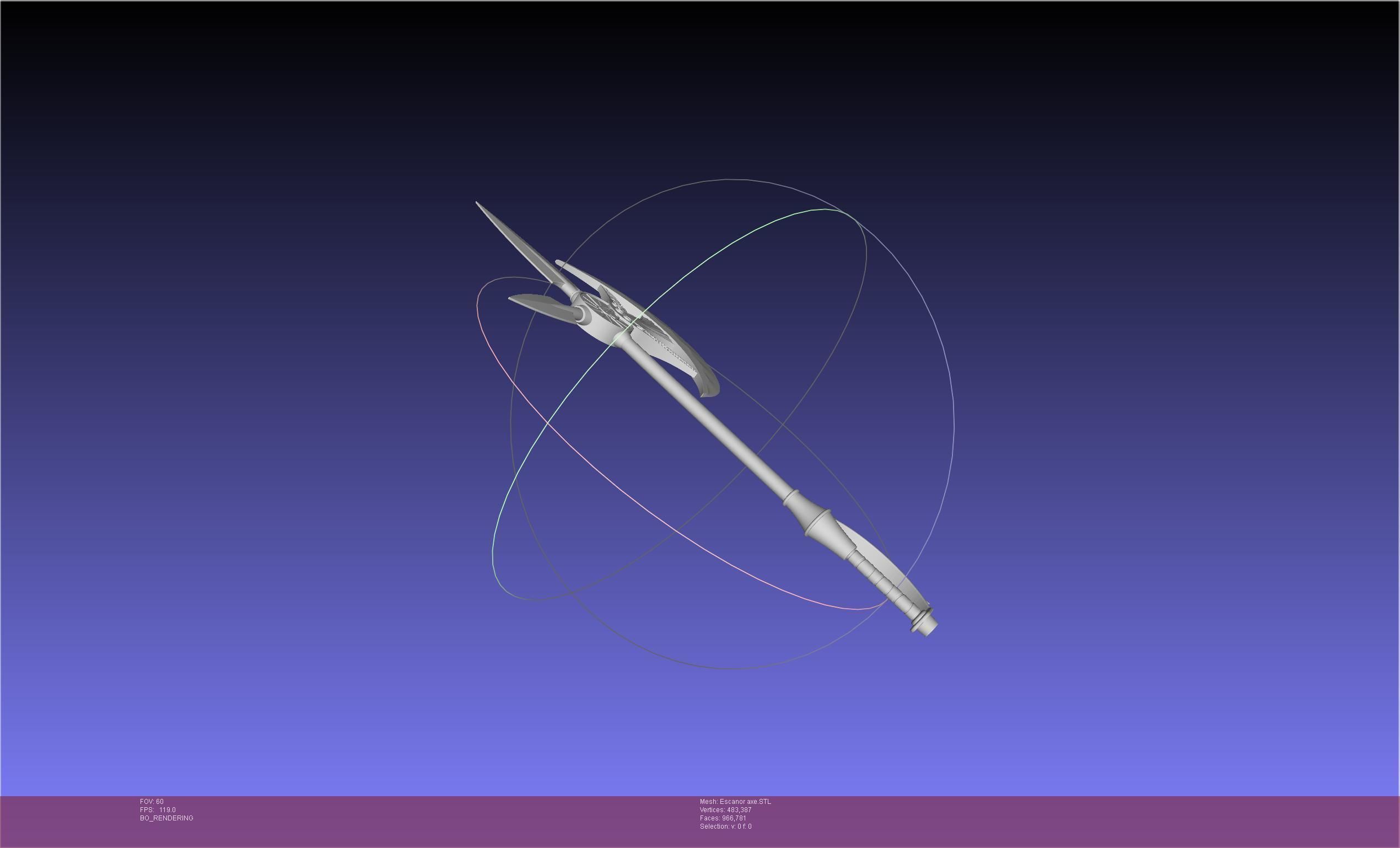 Seven Deadly Sins Escanor Axe Rhitta Printable Assembly 3D print model_29