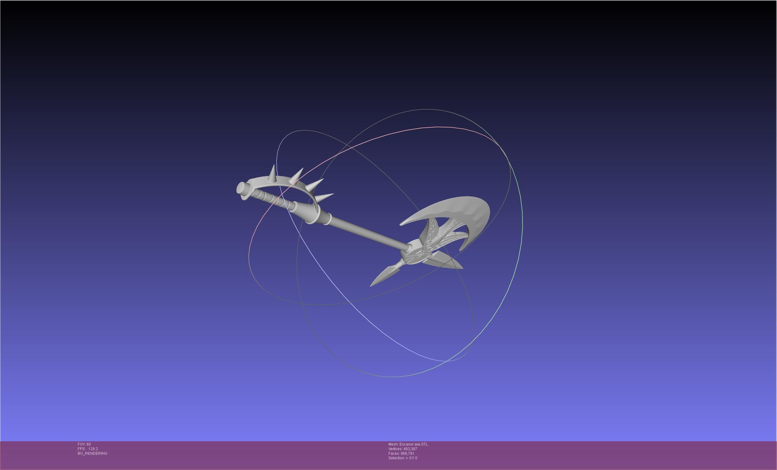 Seven Deadly Sins Escanor Axe Rhitta Printable Assembly 3D print model_40